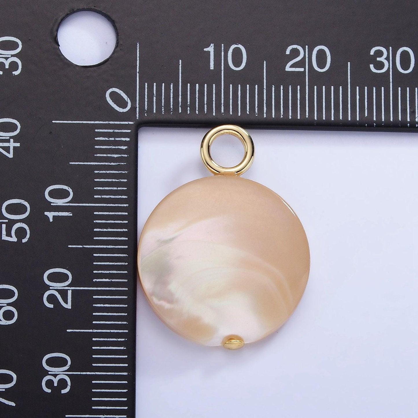 Beautiful mauve champagne white brown round coin pearl charm genuine freshwater shell mermaid pearls pendant with big hole for charm p-1750