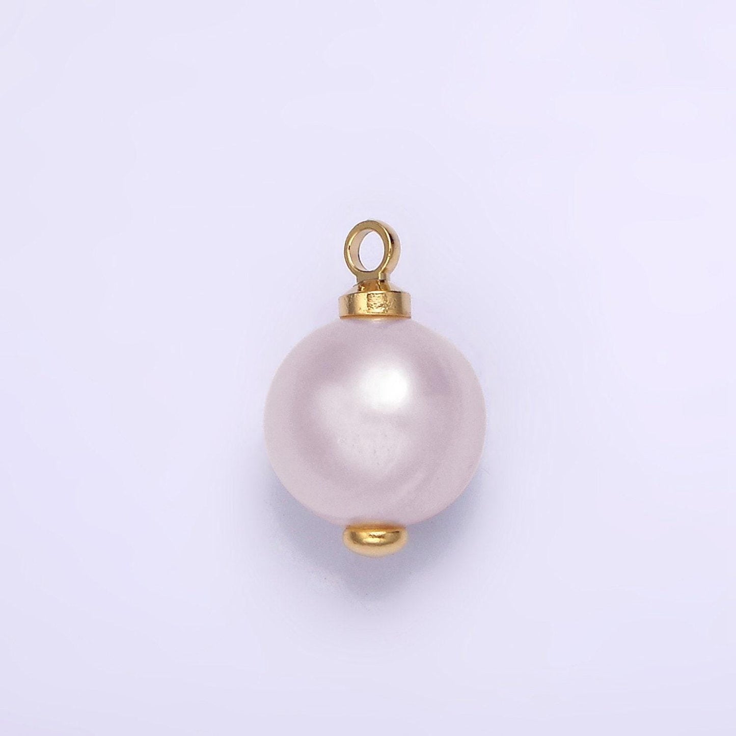 Dainty shell pearl round potato pearl charms pendant for bracelet necklace component p1599