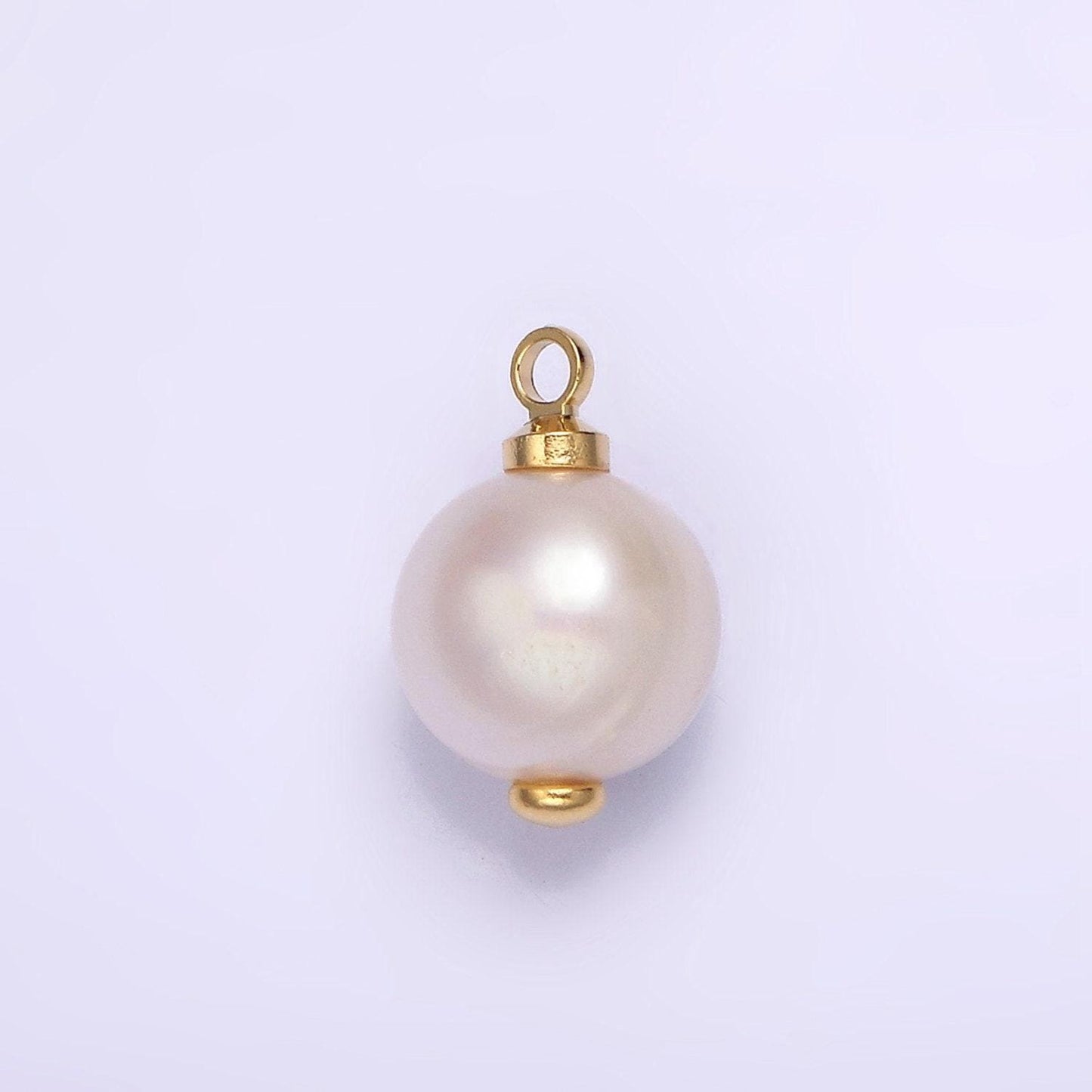 Dainty shell pearl round potato pearl charms pendant for bracelet necklace component p1599