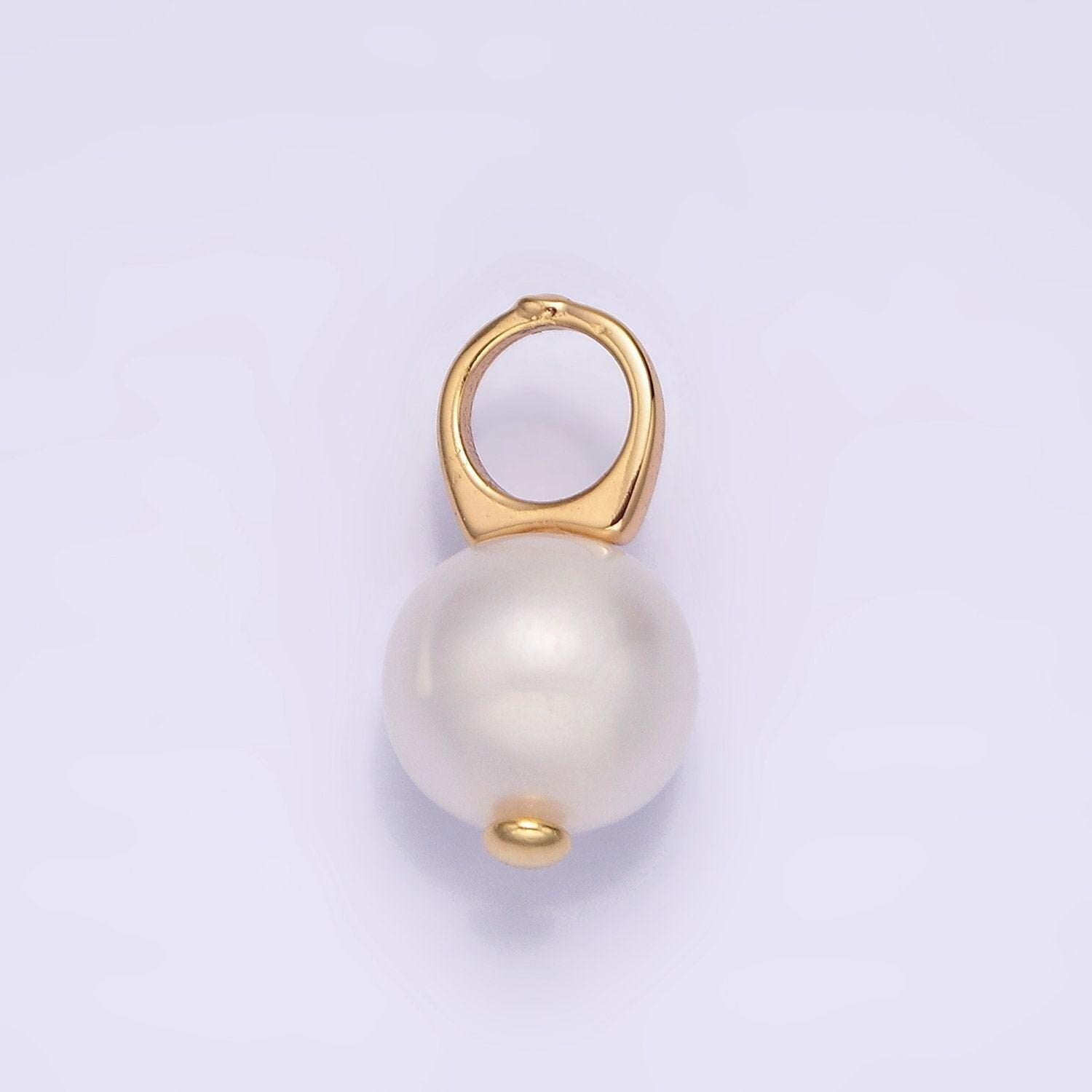 Dainty round potato pearl charms pendant approx 10mm for bracelet necklace component p1605