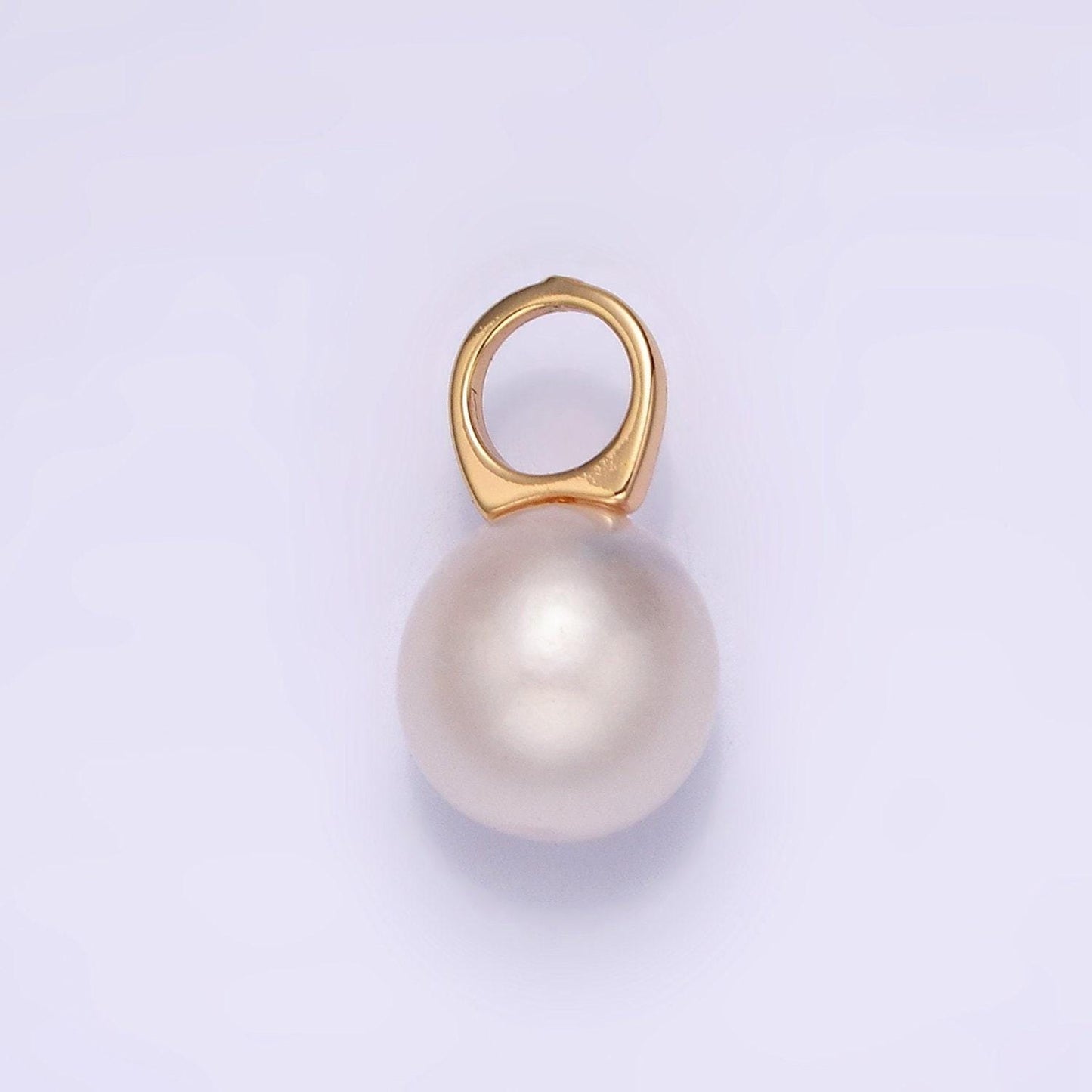 Dainty round potato pearl charms pendant approx 10mm for bracelet necklace component p1605