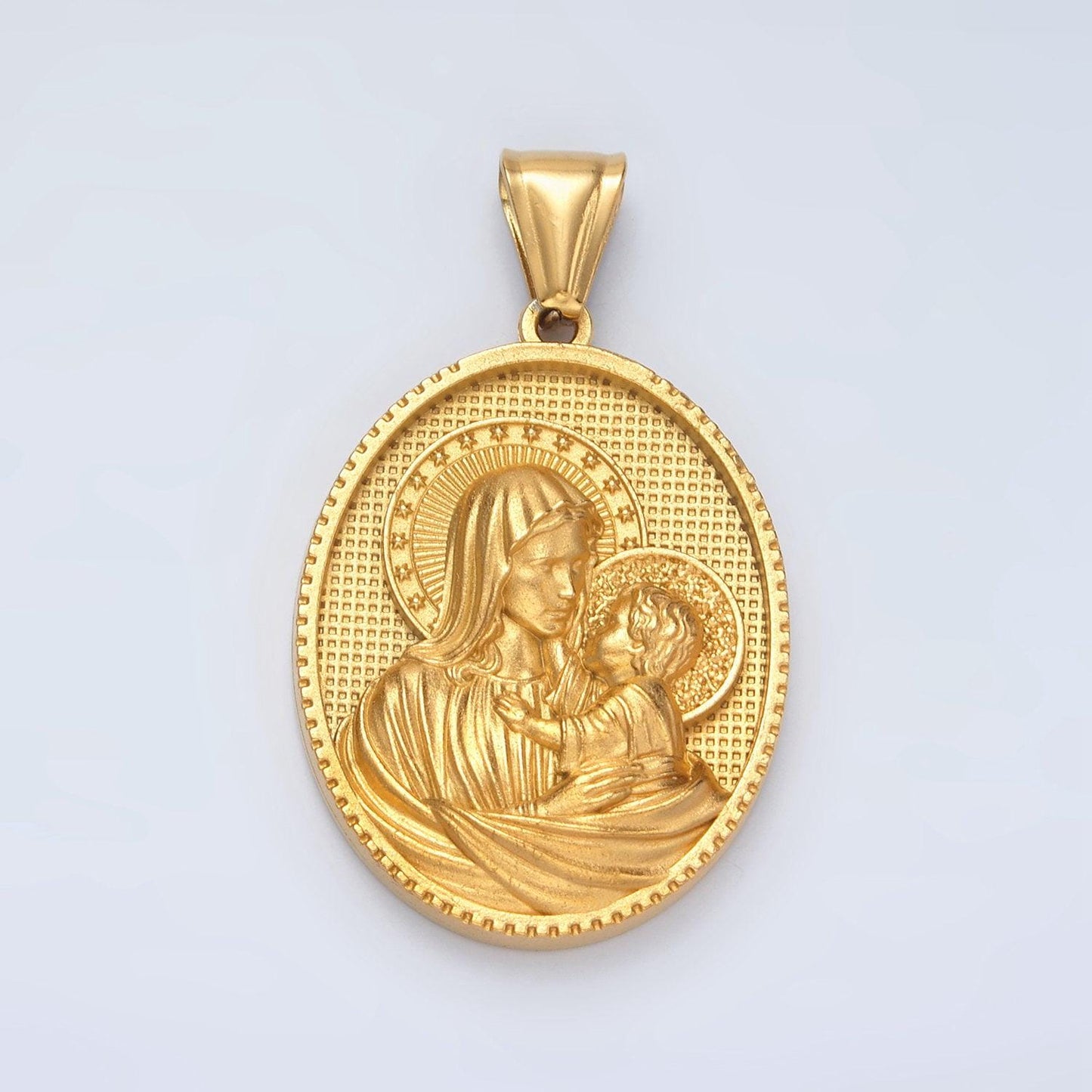 24k gold filled virgin mary charm mother mary pendant oval medallion catholic medallion for necklace supply p-1474