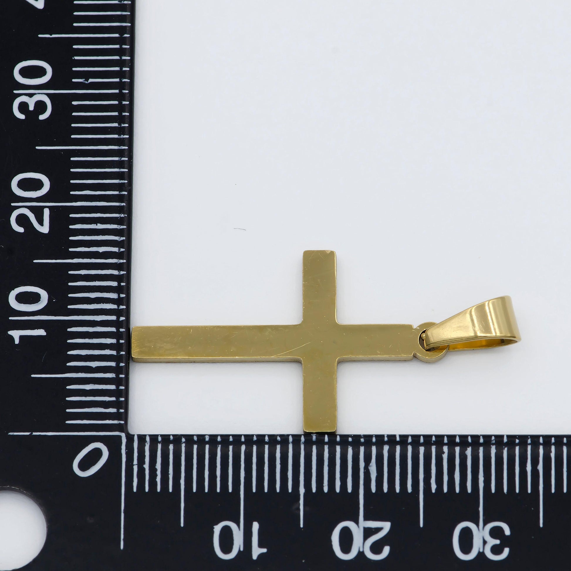 Waterproof cross pendant, men gold cross pendant minimalist stainless steel cross religious gifts for men p1462