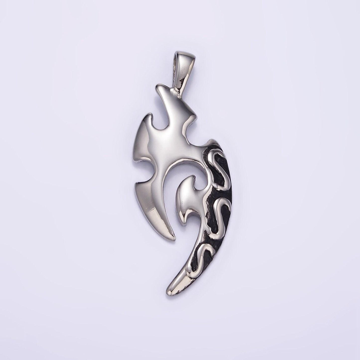 Stainless steel tribal tattoo pendant 16.4 charm | p-1431