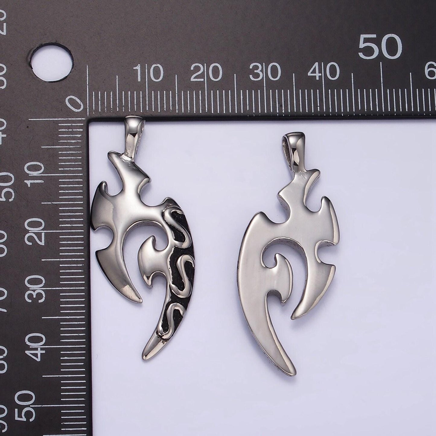 Stainless steel tribal tattoo pendant 16.4 charm | p-1431