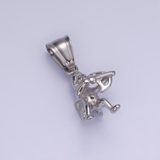 Stainless steel cupid angel pendant charm for necklace bracelet diy jewelry making supply p-1414