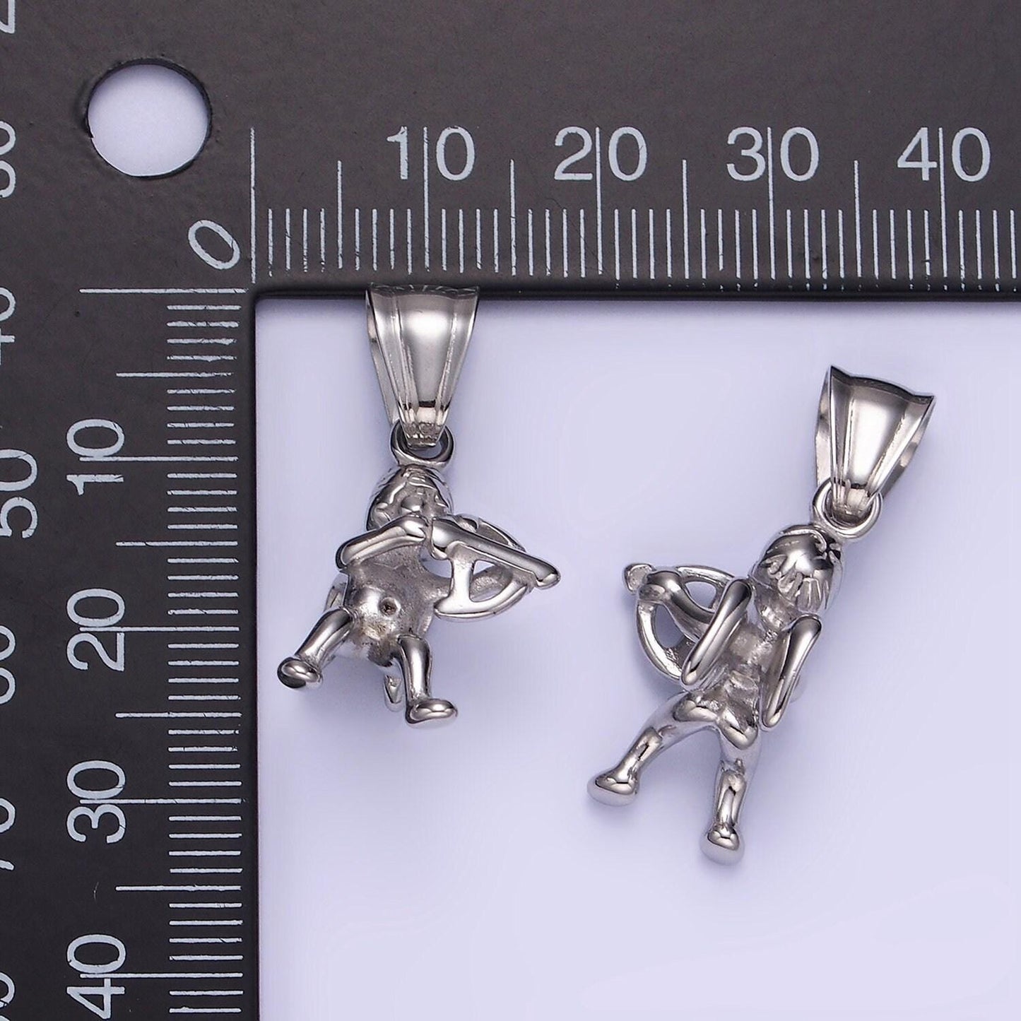 Stainless steel cupid angel pendant charm for necklace bracelet diy jewelry making supply p-1414