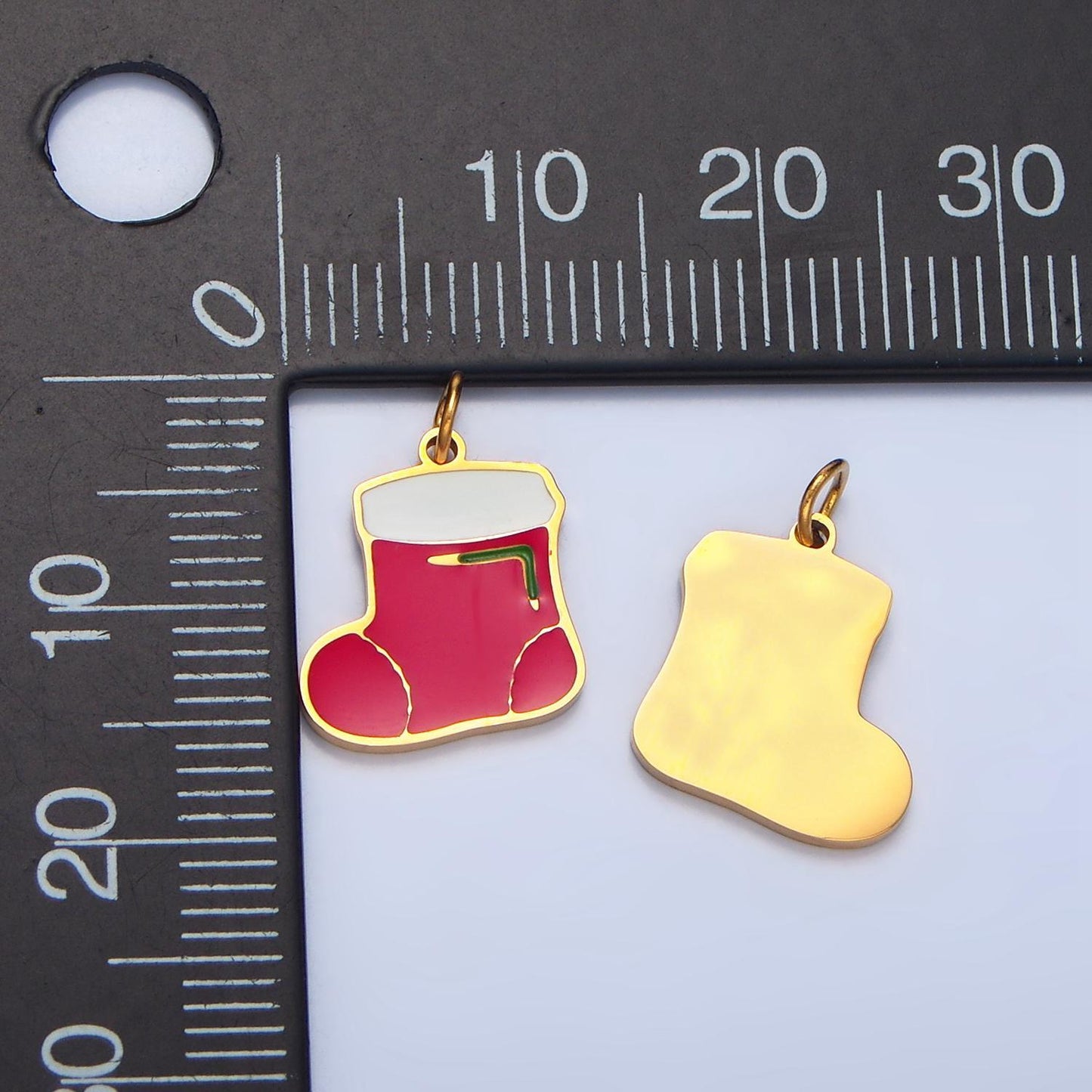 Limited edition gold santa claus reindeer snowman charm dainty gold enamel christmas charms for bracelet necklace jewelry supply