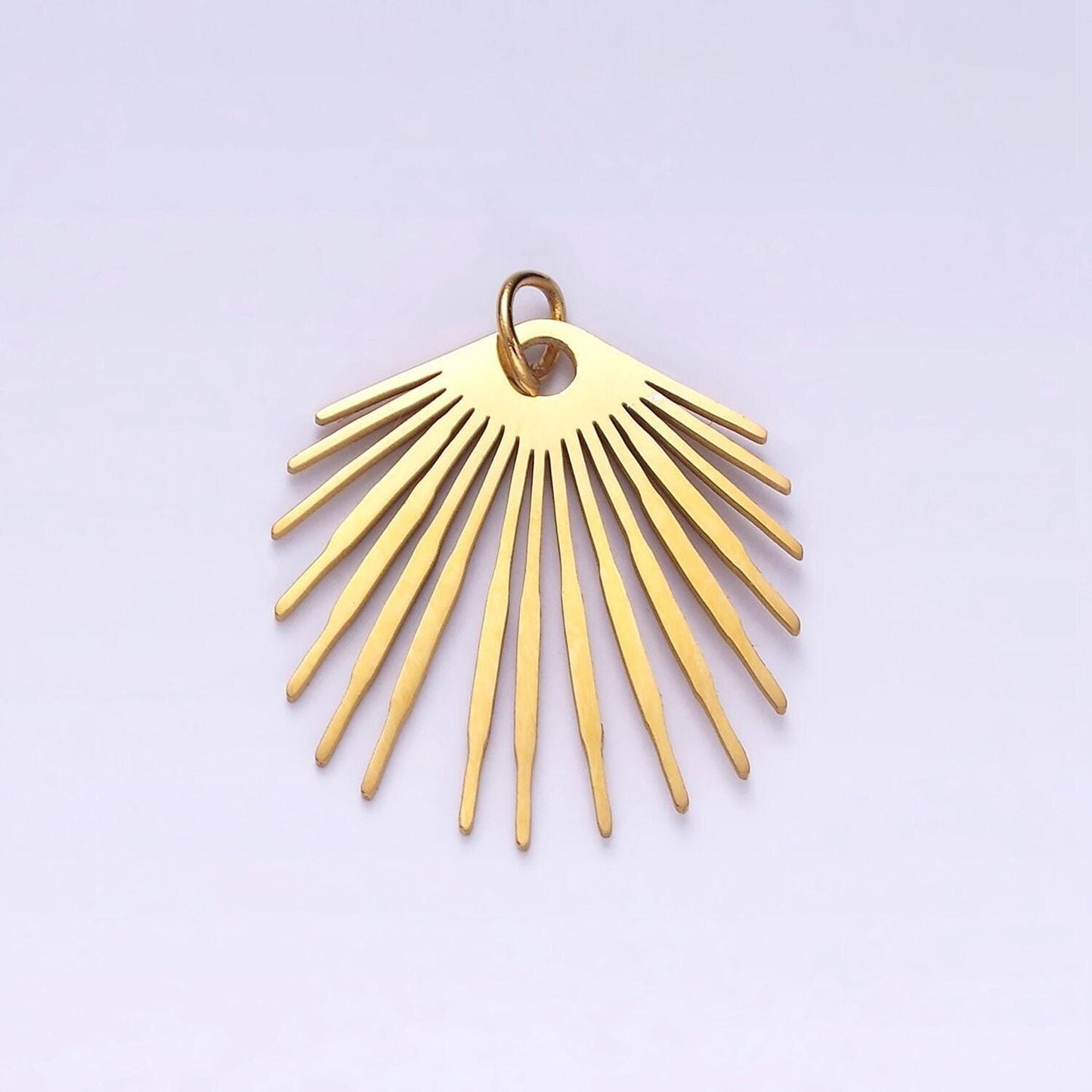 Stainless steel 20mm celestial ray bar lined geometric minimalist charm | p1349