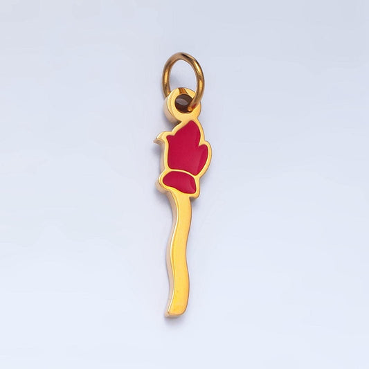 Dainty stainless steel witch broom charm, steel jewelry supplies halloween charms, halloween jewelry for necklace bracelet earring p1301