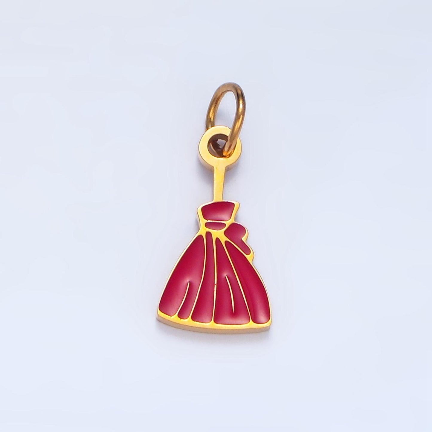Stainless steel witch's broom charm, broomstick charm, broom charm halloween charm inspired for earring bracelet necklace p1298