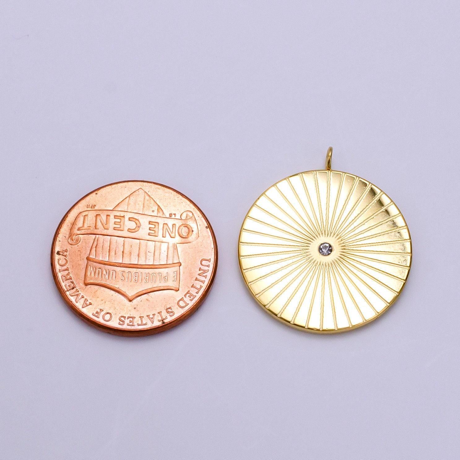 Gold stainless steel sun charm sunray charm sunshine, sunburst, celestial pendant, bohemian charms jewelry inspired p1255
