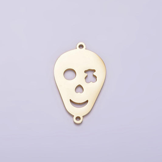 Mini skull charms connector spooky cute skull gothic halloween charm jewelry findings dia de los muertos, day of the dead p1231