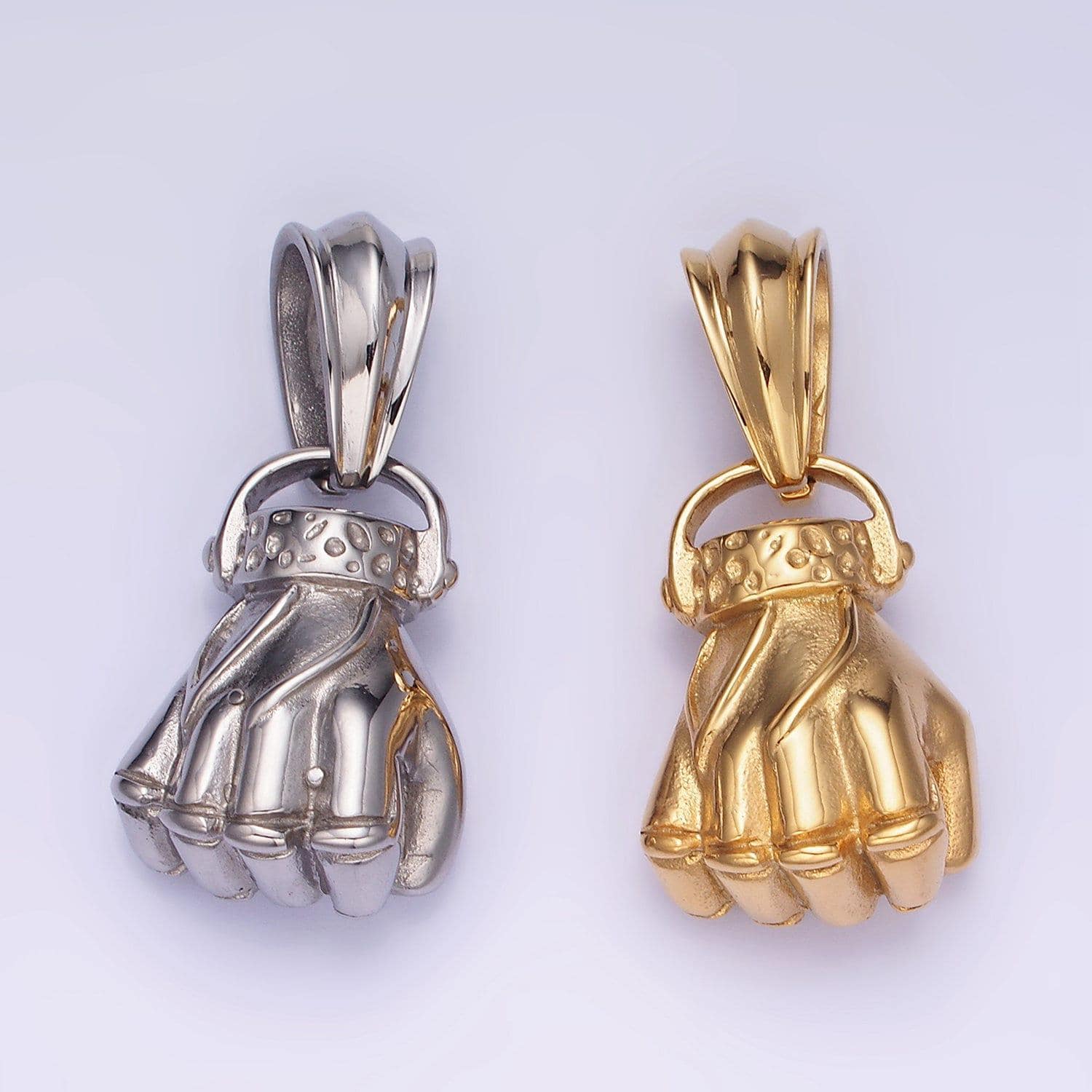 Stainless steel hand charm necklace fist hand necklace pendant gold hand gesture pendant men jewelry gifts idea p-1209