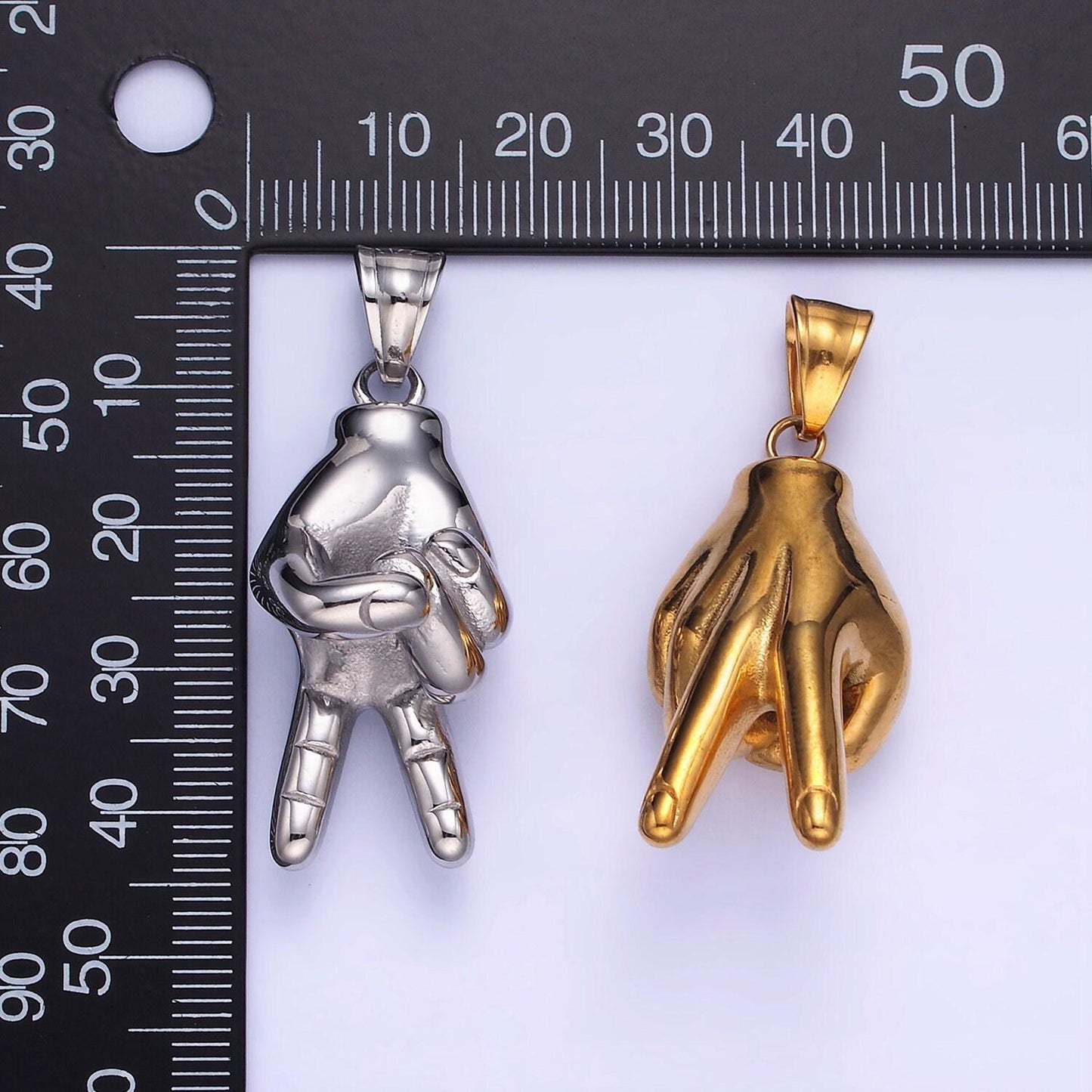 Peace sign hand symbol charm, unique stainless steel peace sign for necklace pendant charm men jewelry making gift p1207