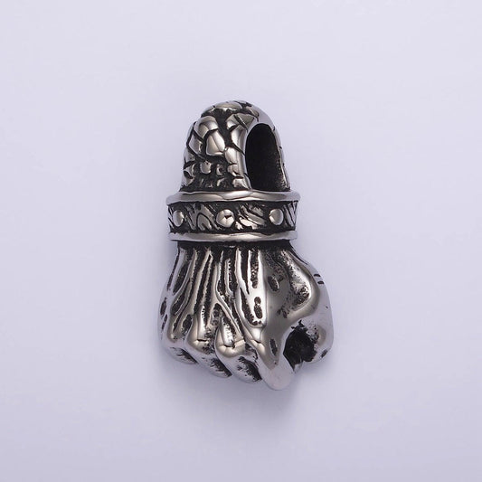Stainless steel 34mm warrior fist charm hand gesture pendant | p-1184