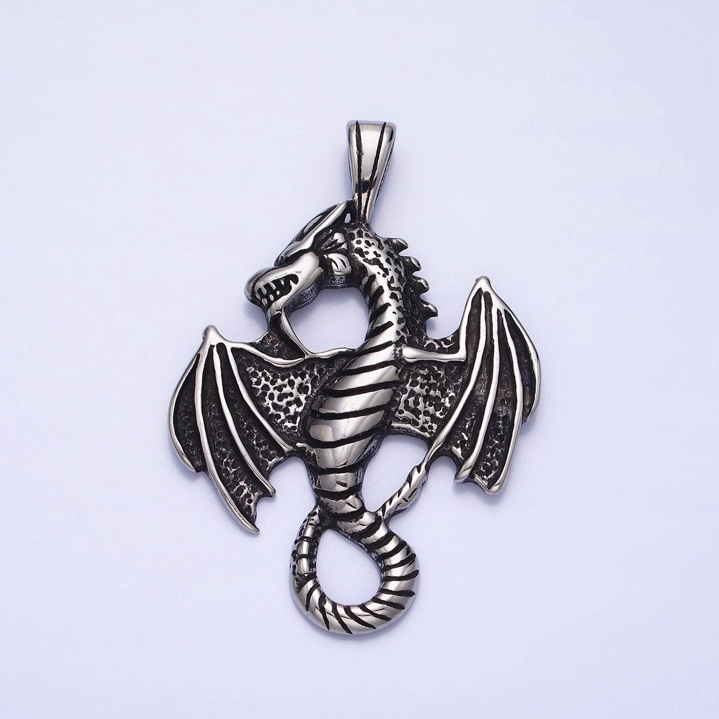 Stainless steel dragon pendant for necklace men jewelry emo punk rock tennager necklace gold silver | p-1148