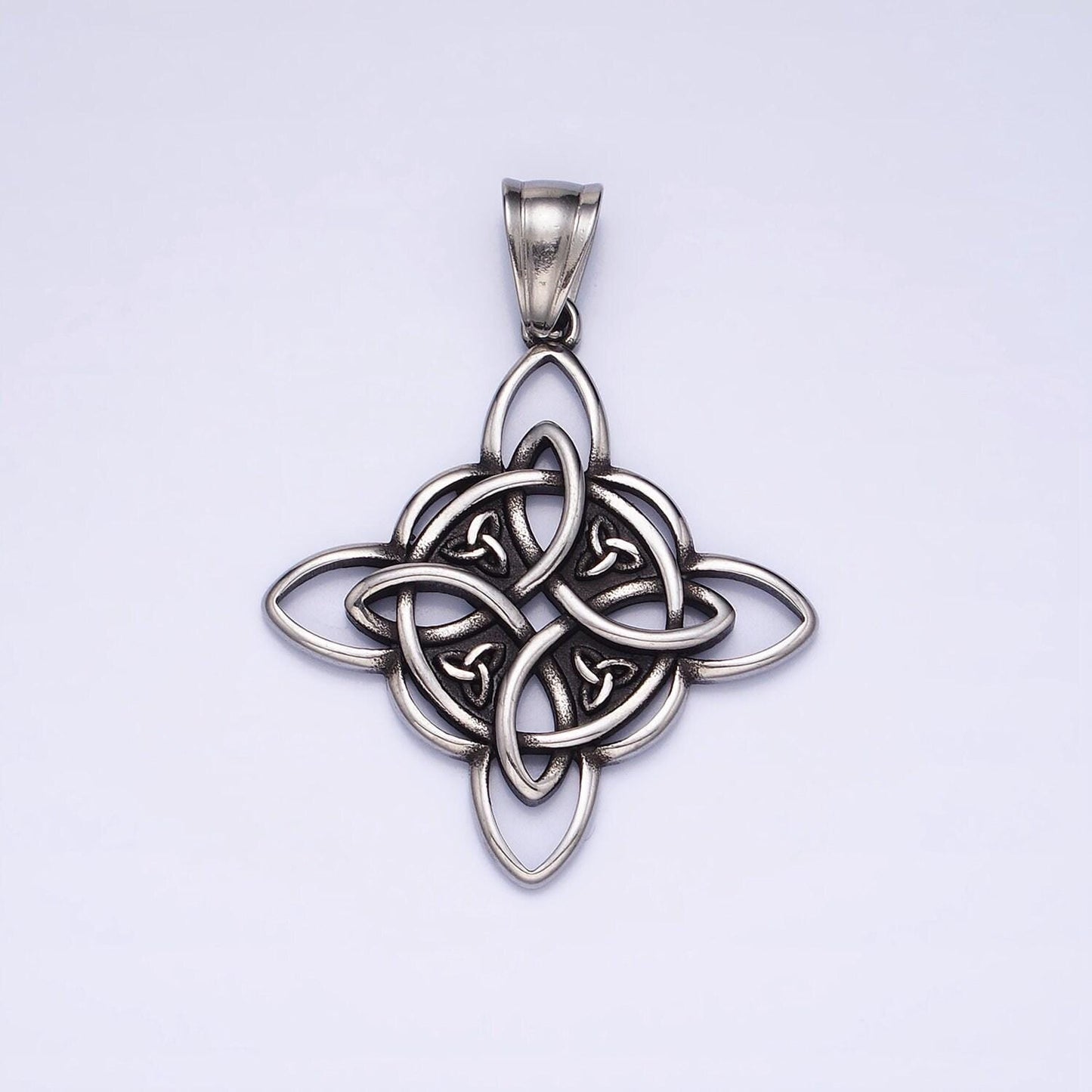 Stainless steel charm in gold & silver tag celestial pendant lead nickel free tarnish free | p-1129