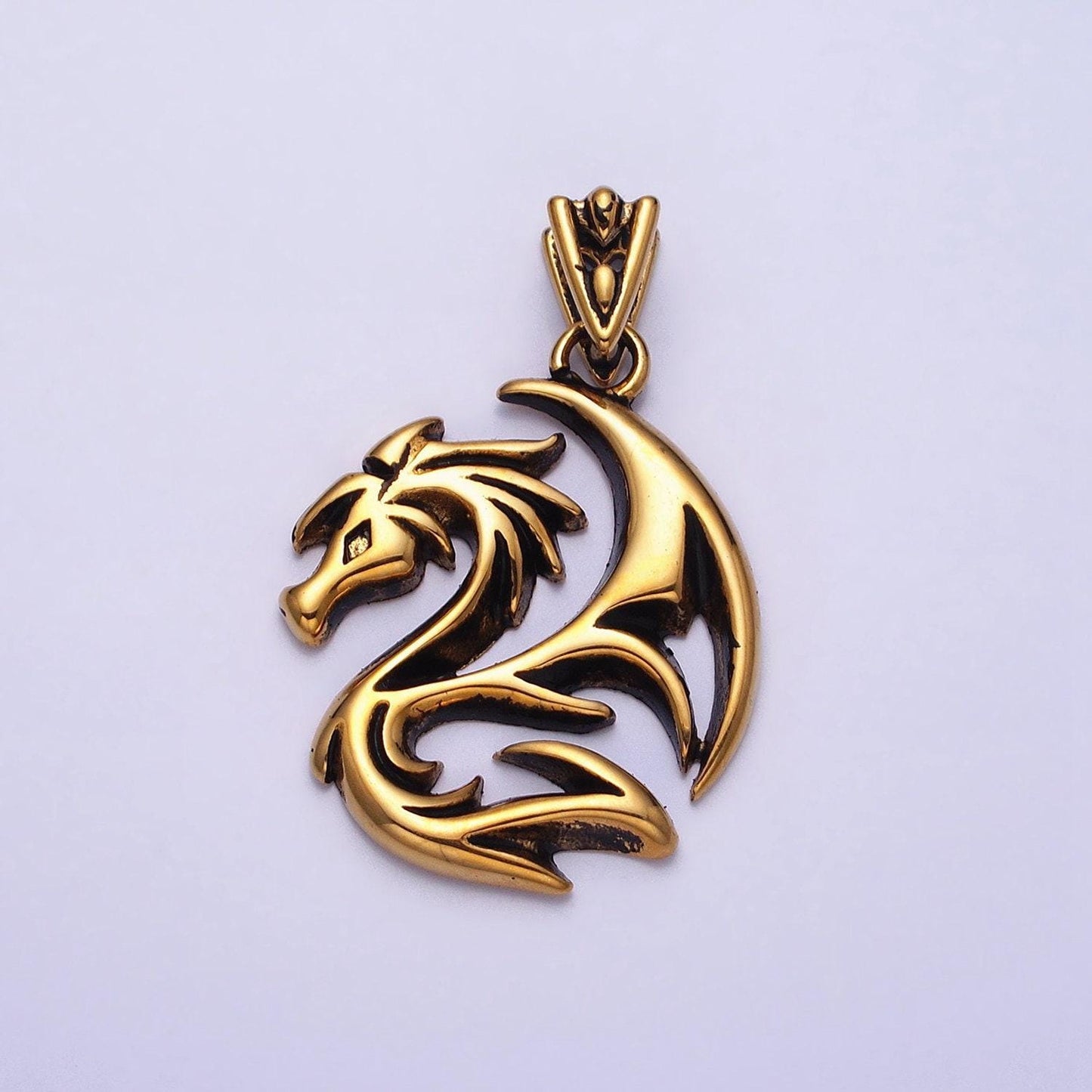 Stainless steel dragon pendant for necklace men jewelry emo punk rock teenager necklace | p-1127