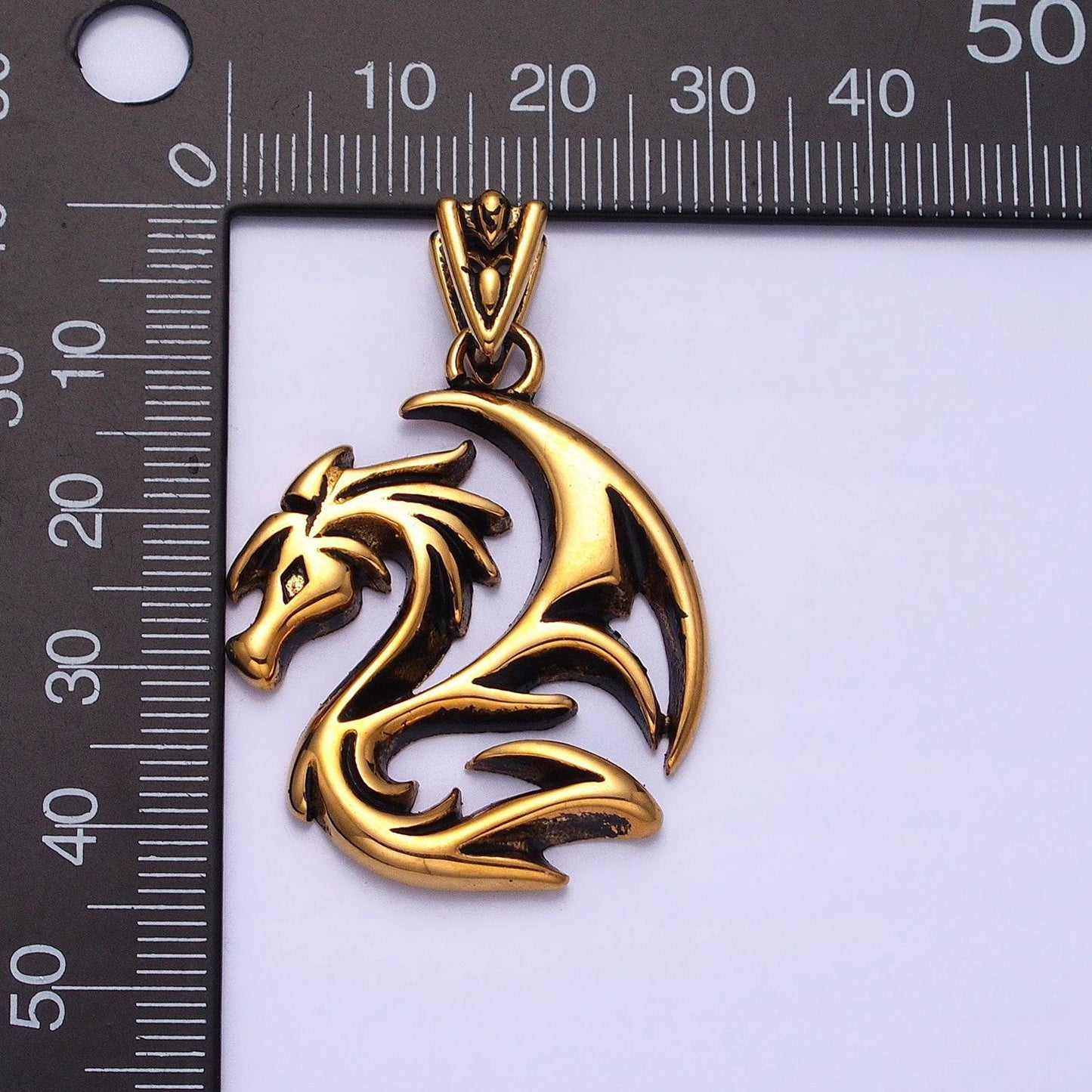 Stainless steel dragon pendant for necklace men jewelry emo punk rock teenager necklace | p-1127
