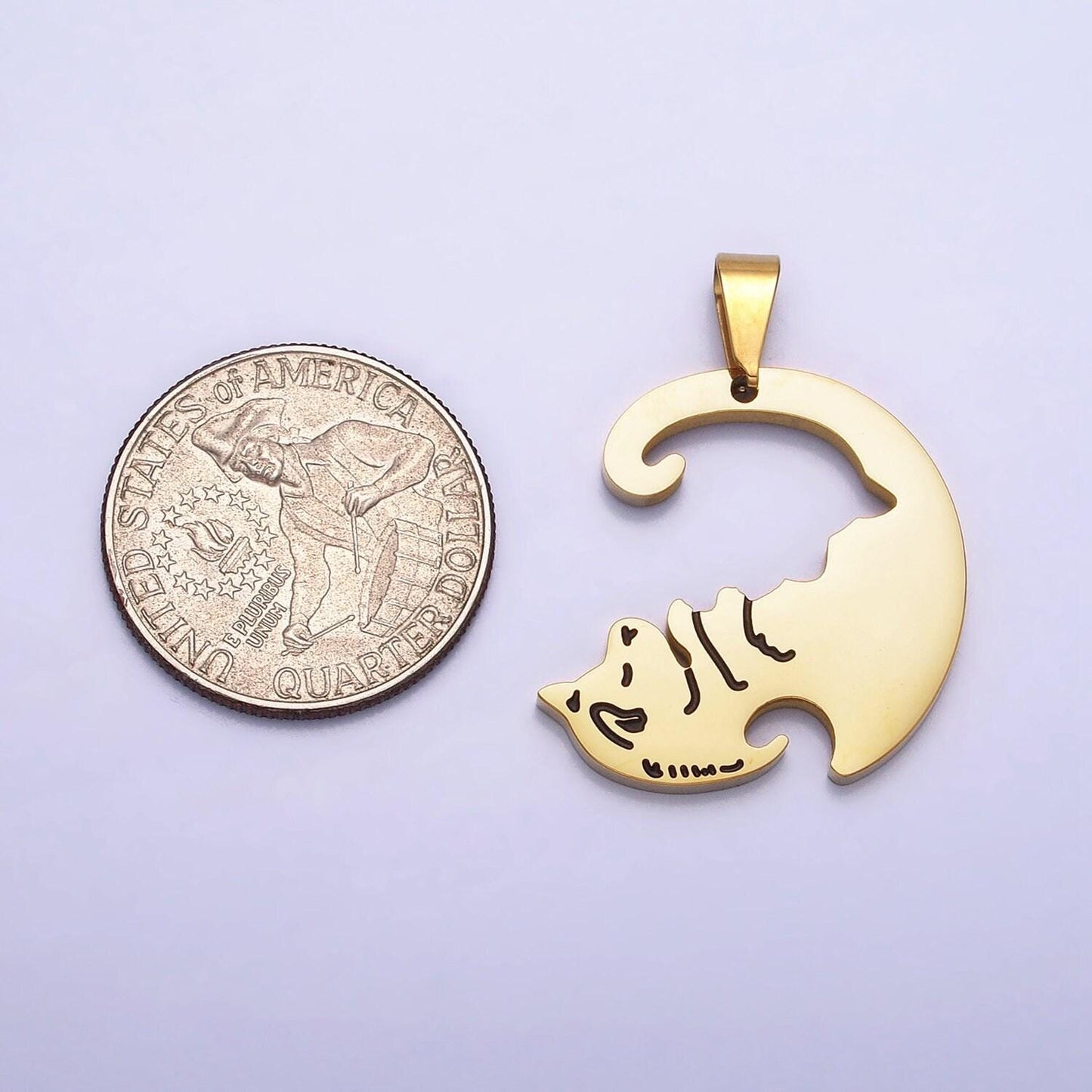 1 set stainless steel dog puppy couple's friendship pendant set in gold & silver animal lover pet jewelry collar | p-1123