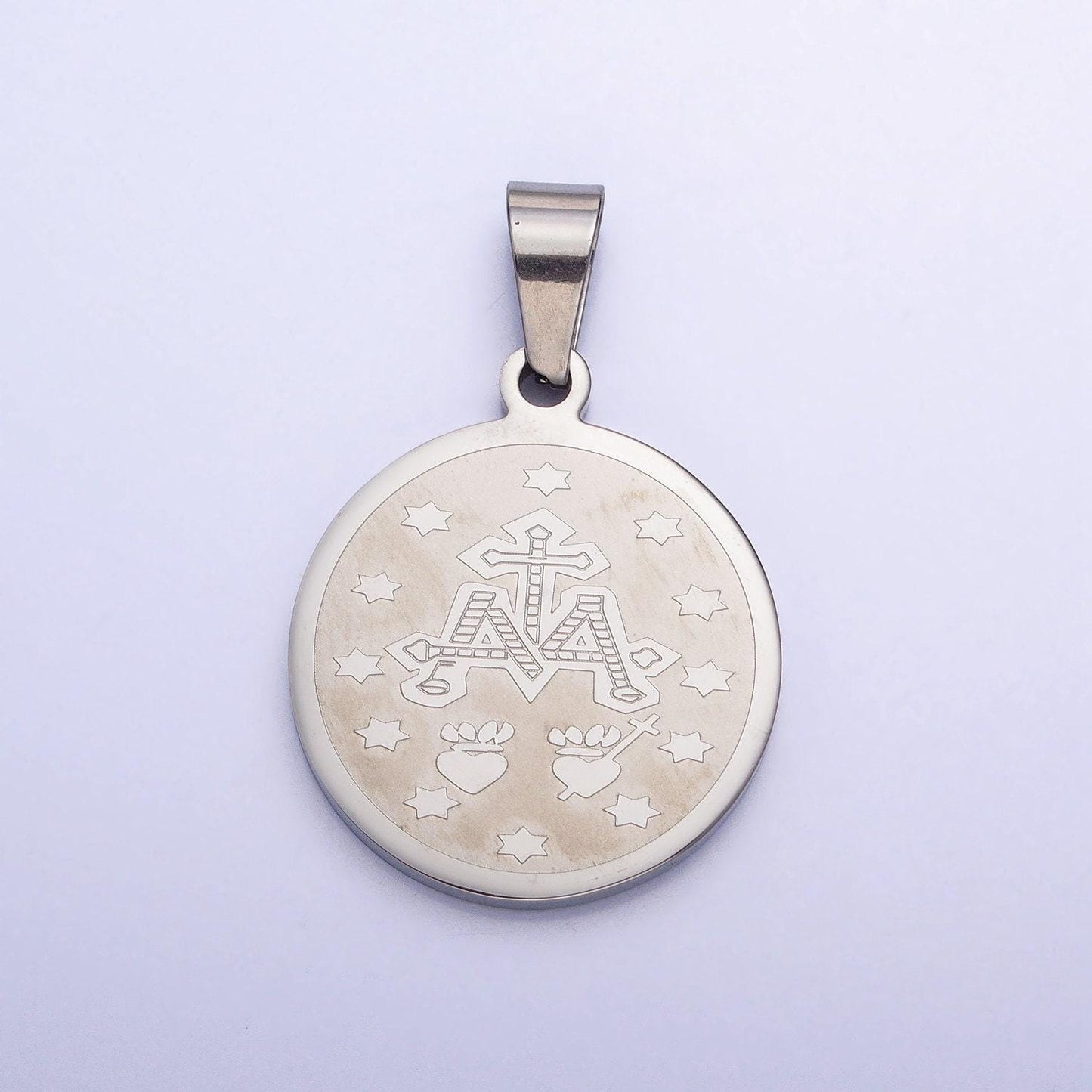 Double sided 24k gold filled our lady of perpetual help medallion pendant 25mm for catholic religious jewelry p-1116