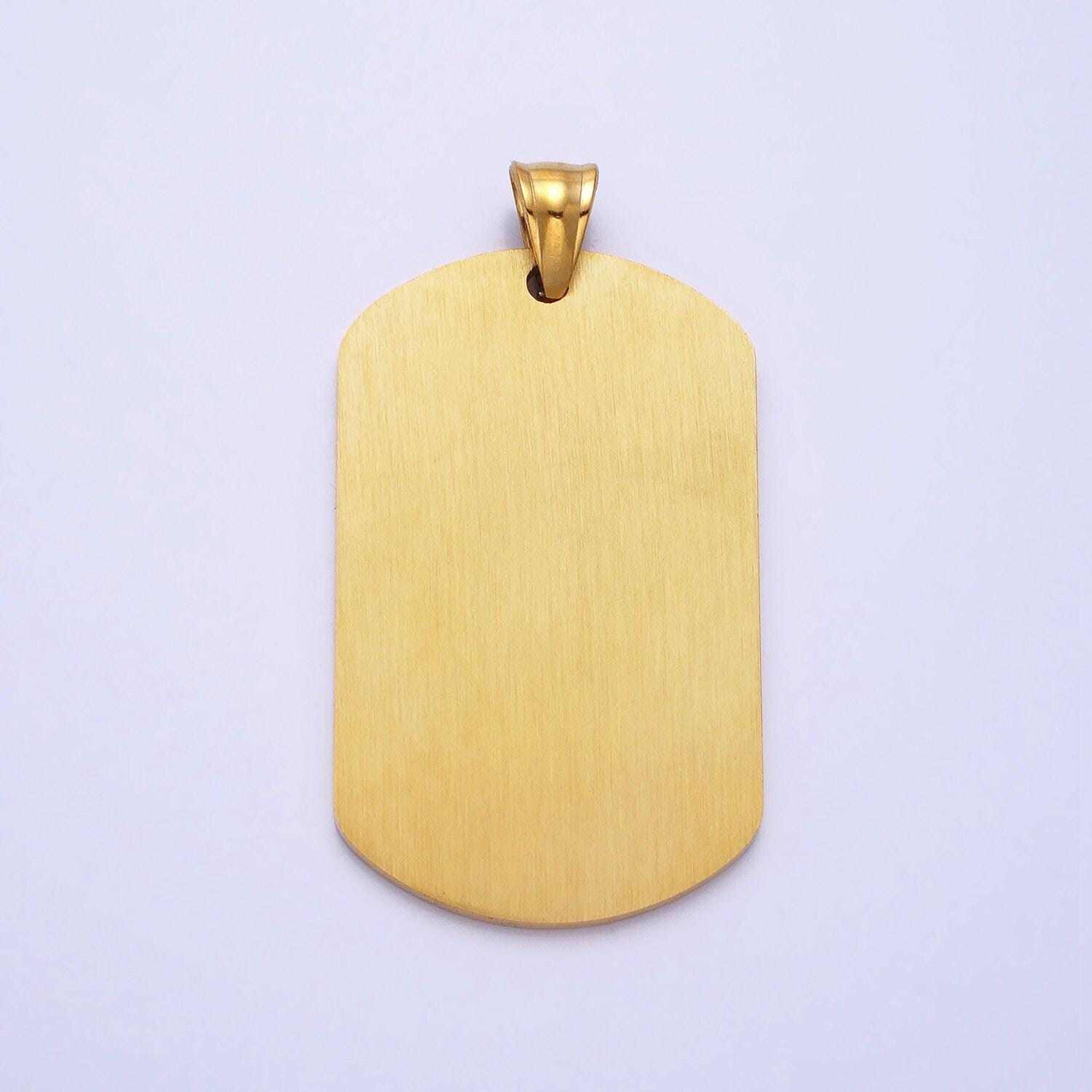 Stainless steel american flag pendant in silver & gold 4th of july veteran military army gift idea for men woman unisex | p-1106