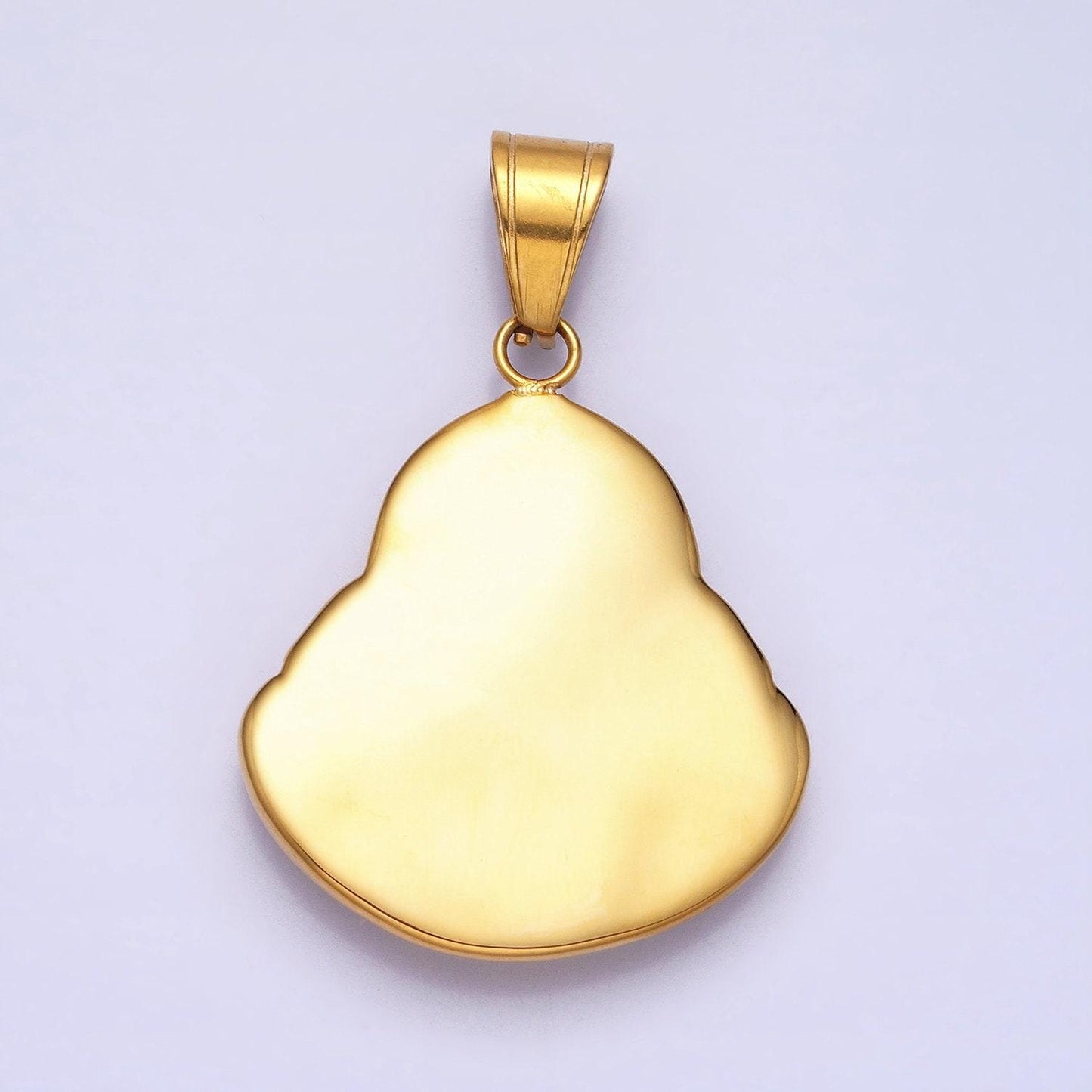 Stainless steel buddha pendant in silver & gold | p-1103