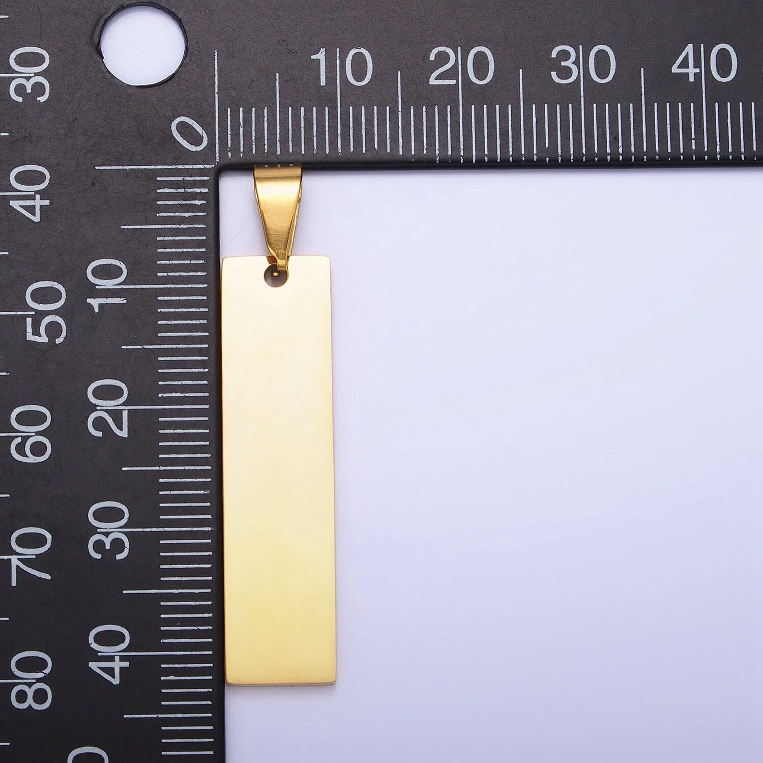 Stainless steel personalized vertical bar pendant flat name 3d pendant, engrave name date coordinate bar pendant p-1087 p-1088