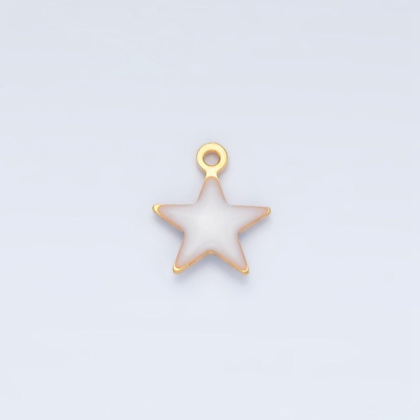 Tiny enamel gold charms double sided star enamel stainless steel for charm bar teal pink white charm for bracelet necklace p1018
