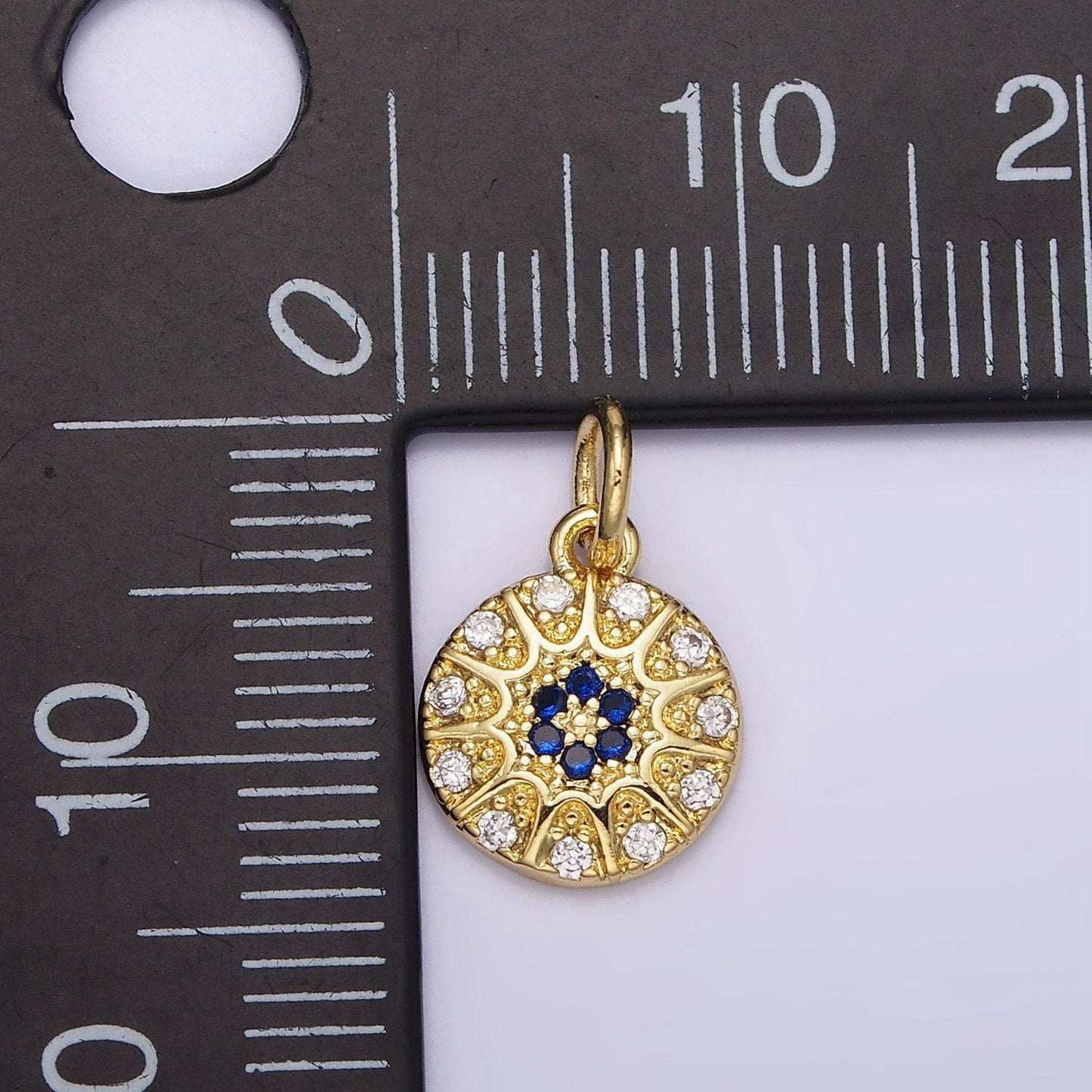 Mini 14k gold filled evil eye pendant jewelry making supplies wholesale charm amulet protection jewelry n-981