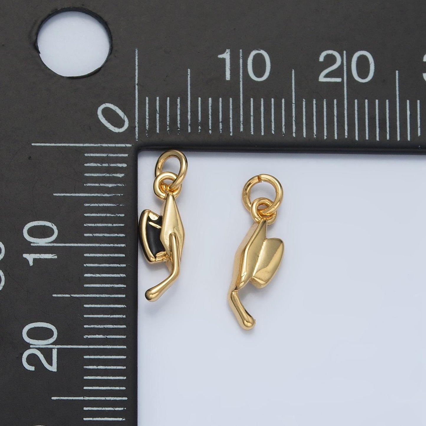 Dainty gold graduation cap charms for grad cap charm necklace bracelet charm gift for graduation idea n822