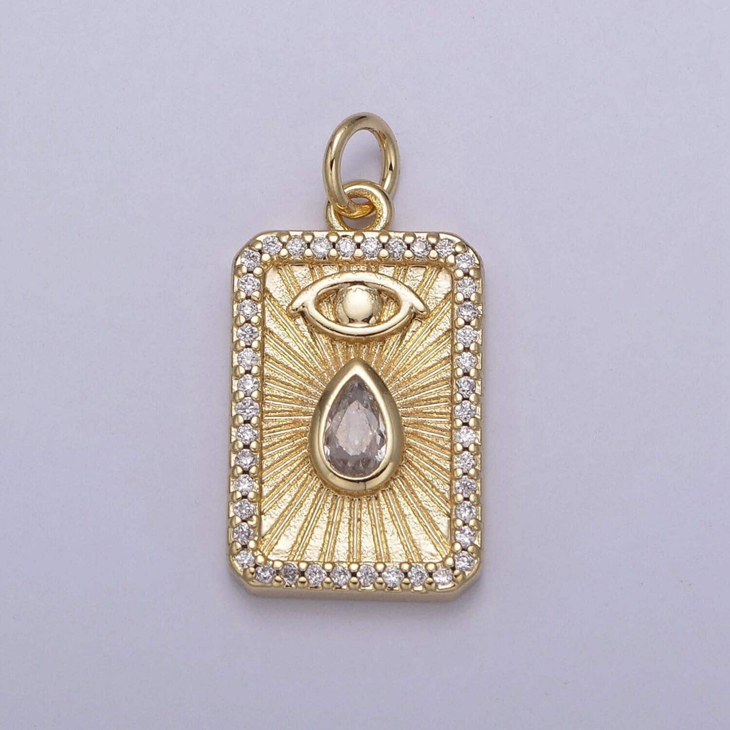14k gold filled evil eye pendant with 4 cz color option | diy fashion jewelry charm add on necklace bracelet earring| n-777