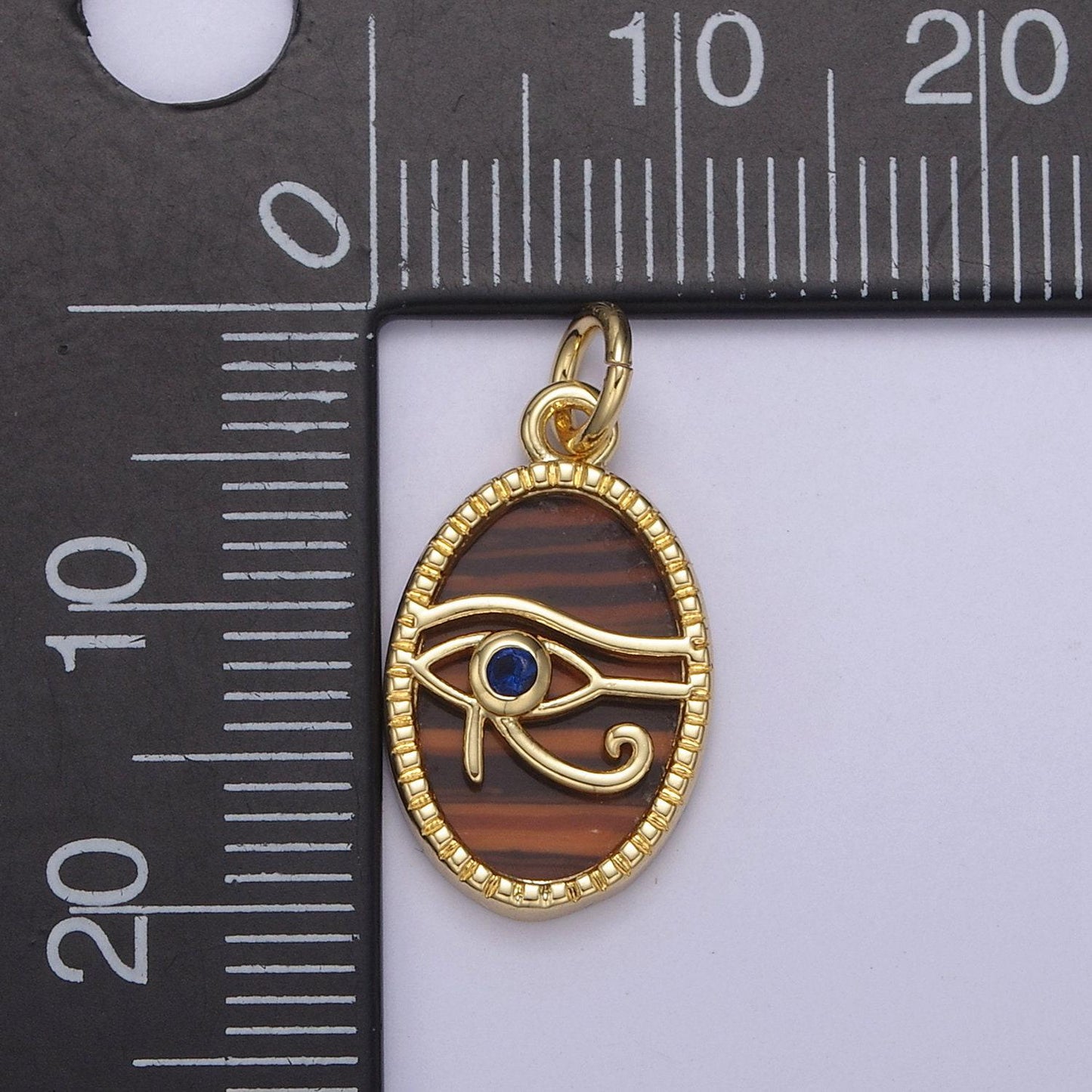 14k gold filled pearl, tiger eye, abalone shell charm pendant eye of ra charm for amulet green necklace bracelet jewelry making n-771