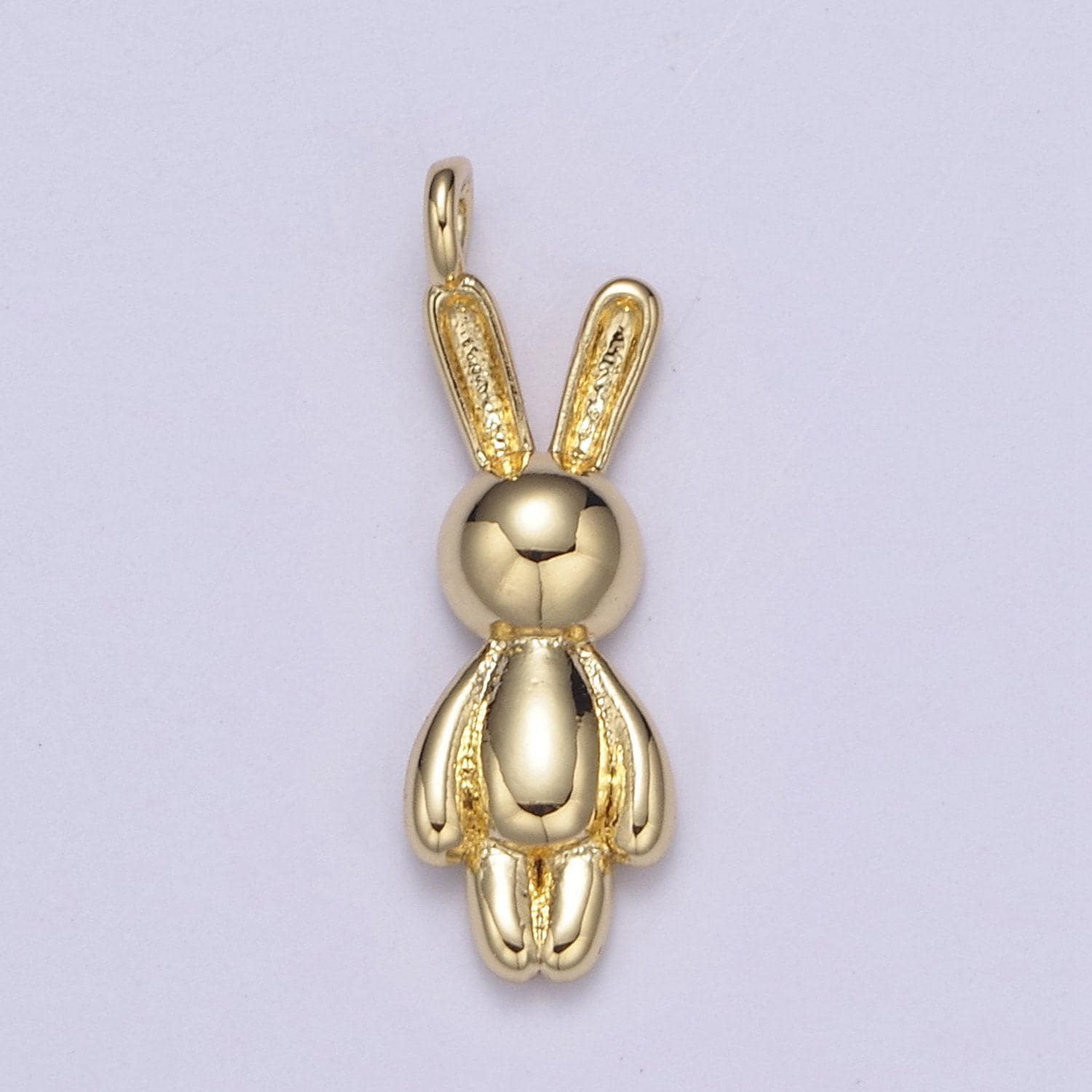 Gold filled small balloon rabbit charm tiny bunny pendant for kids jewelry necklace bracelet earring supply n-664