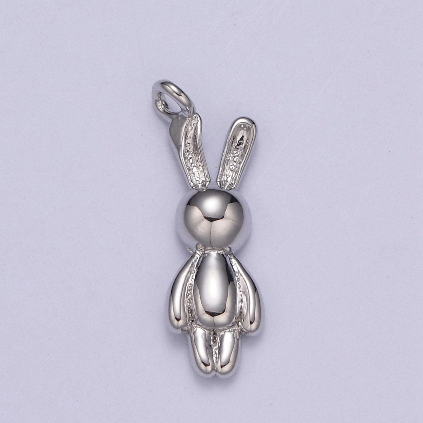 Gold filled small balloon rabbit charm tiny bunny pendant for kids jewelry necklace bracelet earring supply n-664