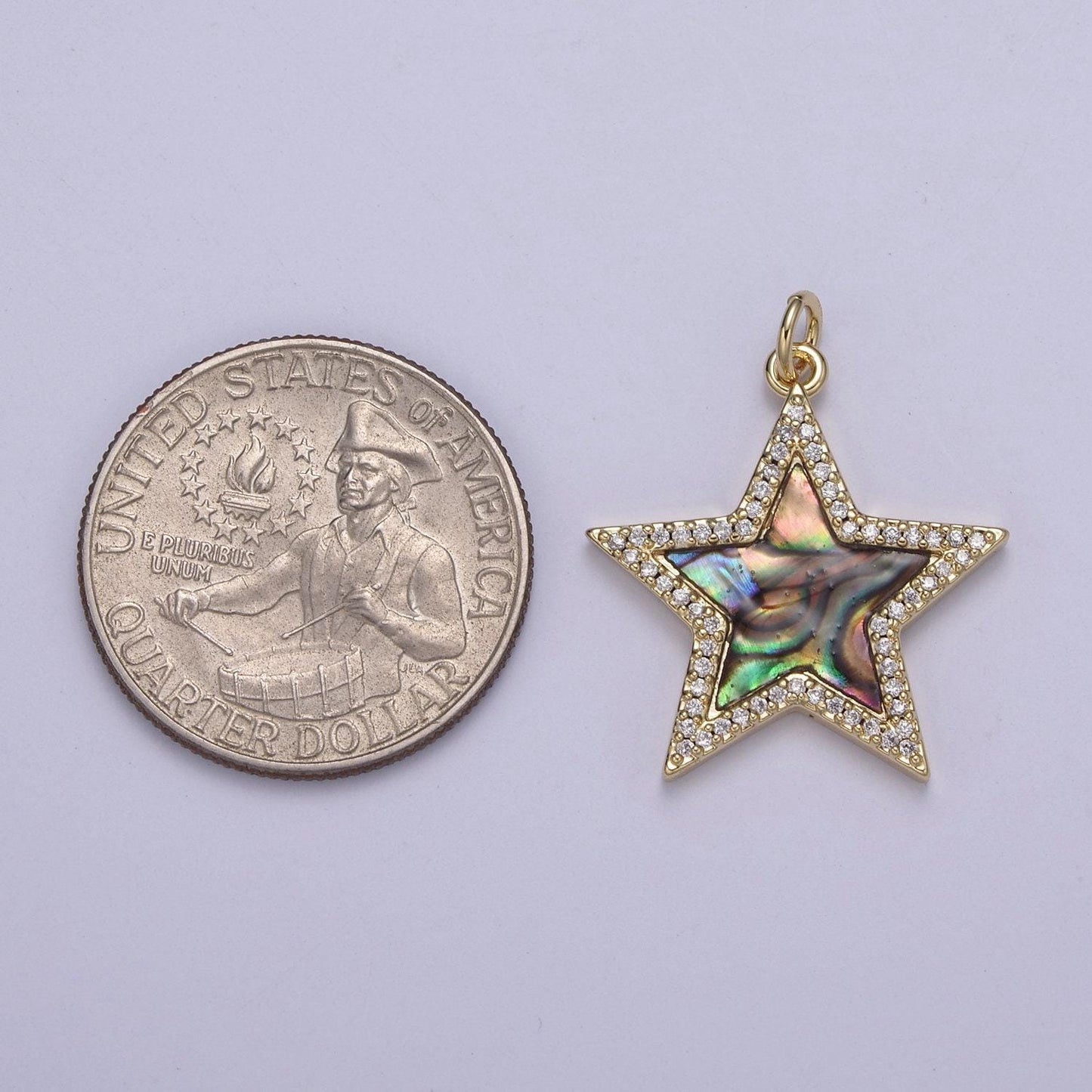 14k gold filled pearl, tiger eye, turquoise abalone shell charm pendant star charm for celestial necklace bracelet jewelry making n-657