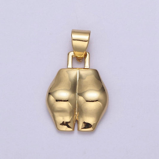 24k gold filled bootylicous booty pendant // butt ass charm // la femme necklace charm jewelry | diy fashion piece necklace bracelet | n-557