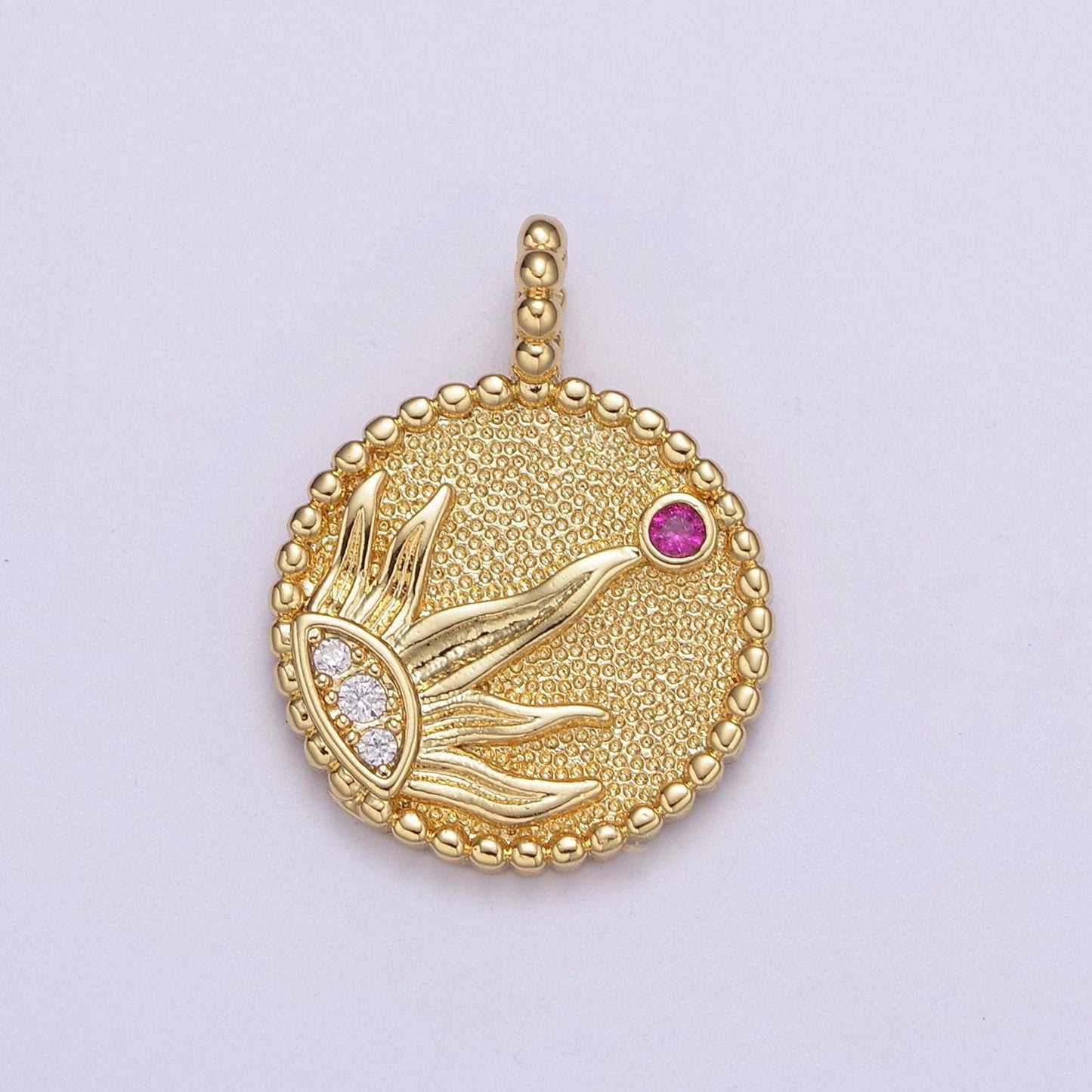 24k gold filled sun pendant radiant rays of sun charm solar system celestial symbol charm pendant | n-524