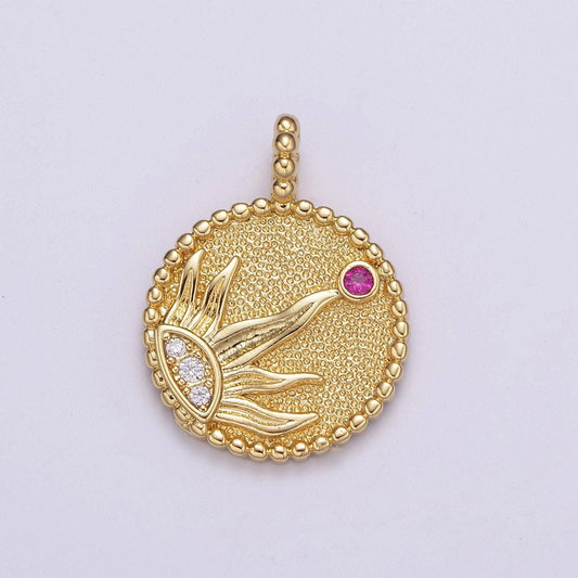 24k gold filled sun pendant radiant rays of sun charm solar system celestial symbol charm pendant | n-524