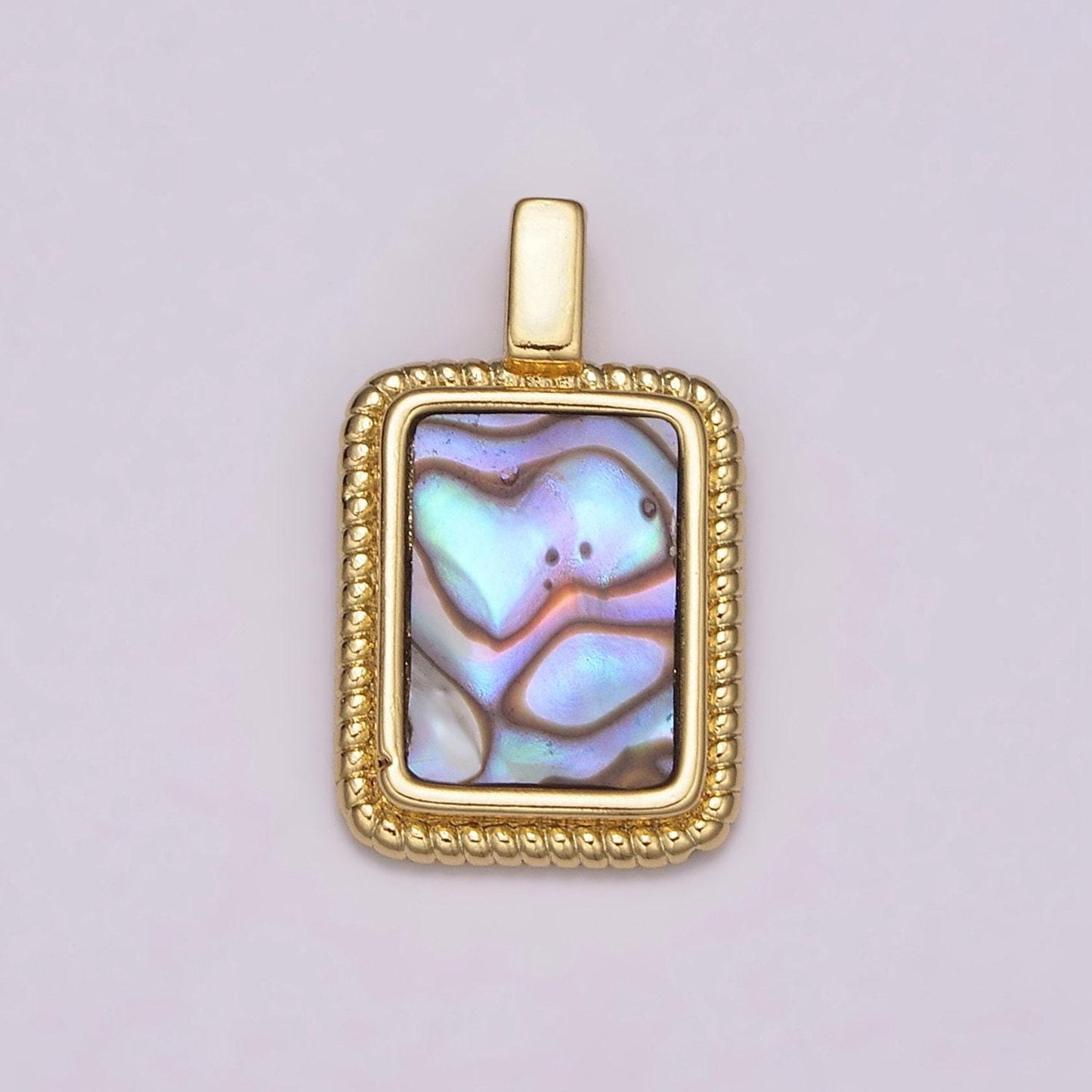 Gold rectangle gemstone medallion pendant abalone,tiger eye, carnelian,onyx,green agate for classic minimalist jewelry n473~n-477