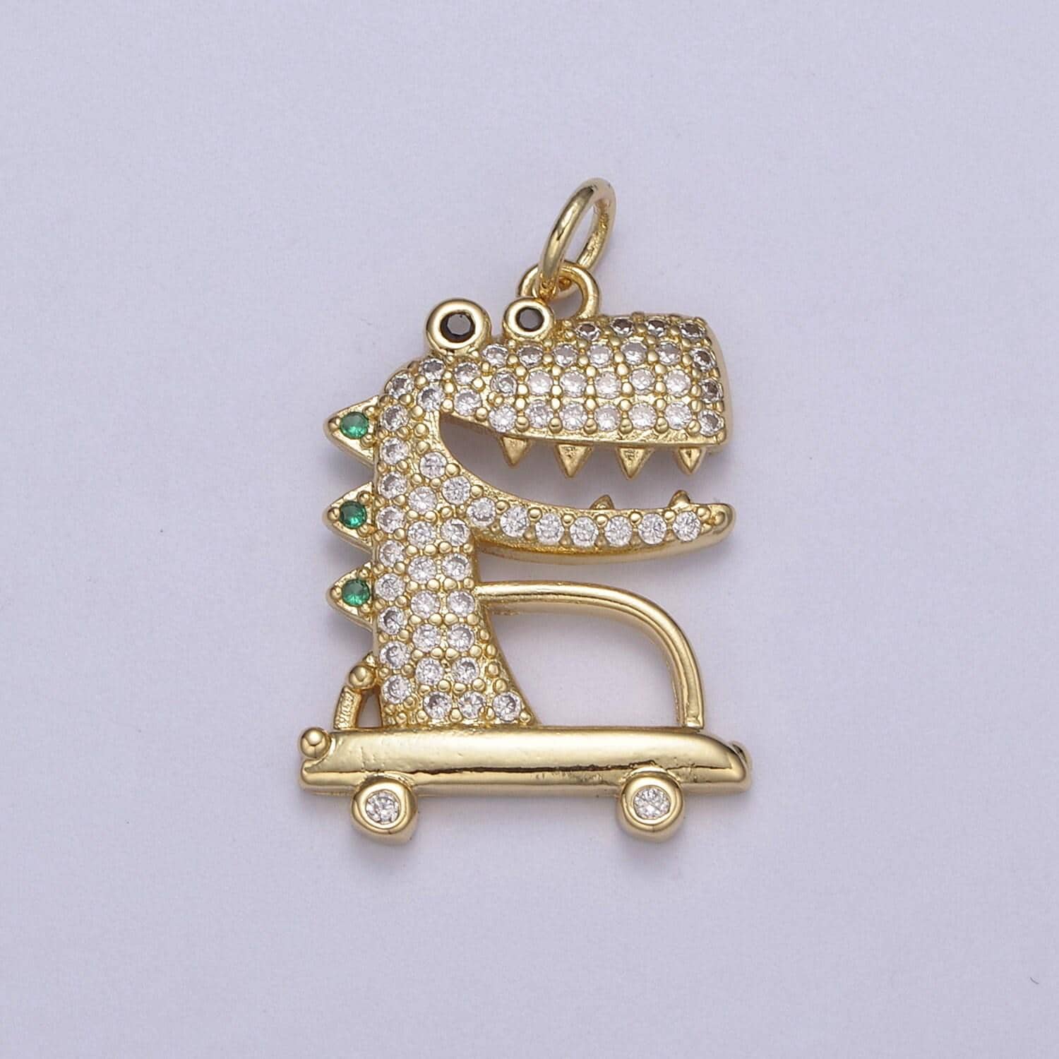 Dainty gold cute dinosaur charms, gold dinosaur tyrannosaurus rex charm men women unisex kids jewelry for bracelet necklace earring supply