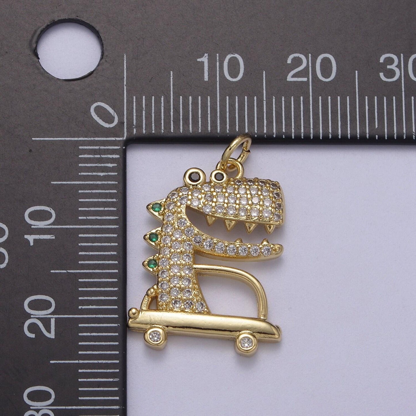 Dainty gold cute dinosaur charms, gold dinosaur tyrannosaurus rex charm men women unisex kids jewelry for bracelet necklace earring supply