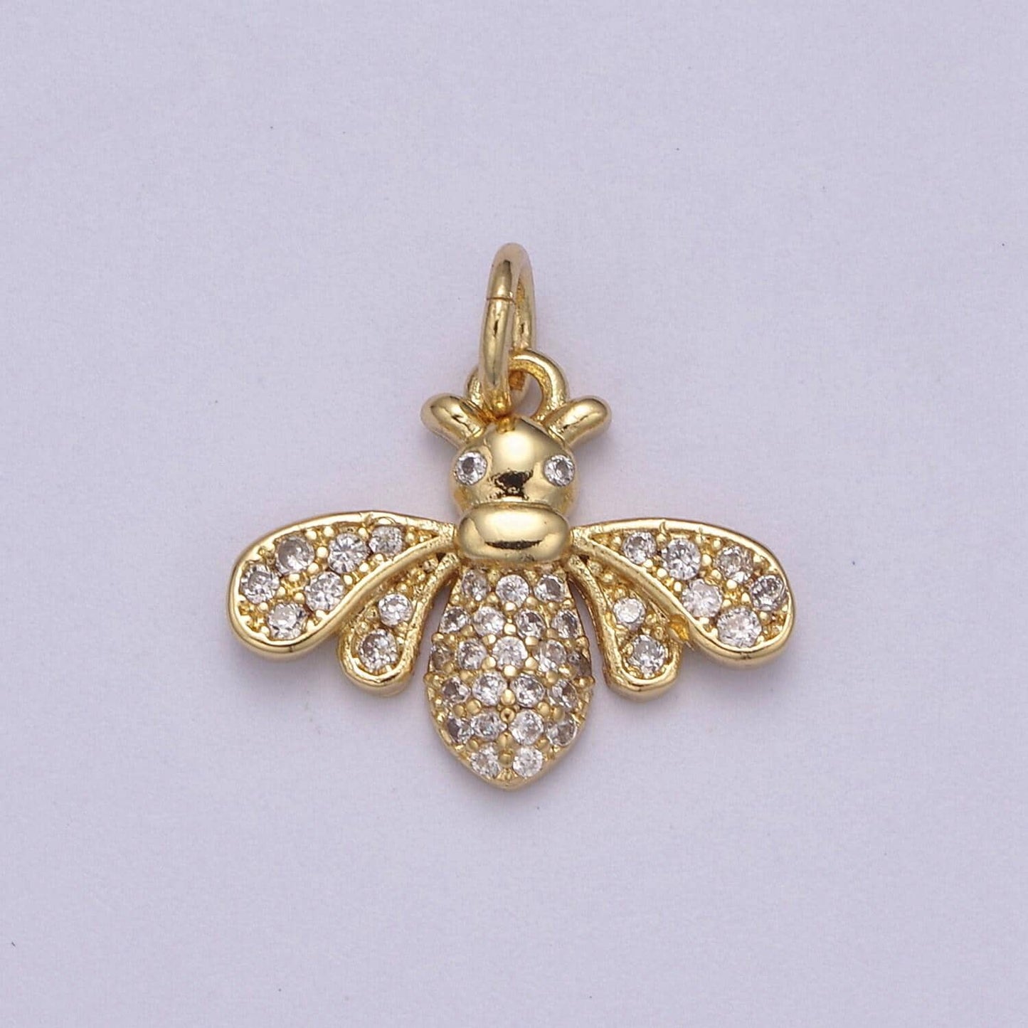 Mini gold bee pendant 14k gold filled queen honey bee charm best friend minimalist layering necklaces n-388