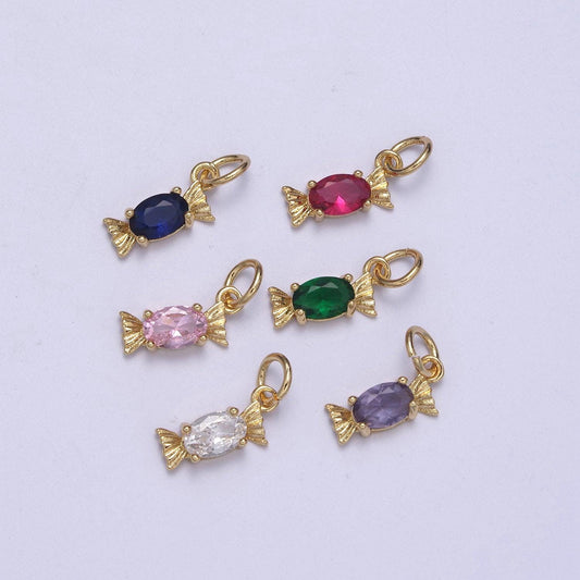 Cubic candy charm,14k gold filled candy pendant add on foodie jewelry making supplies n-378 / n-379