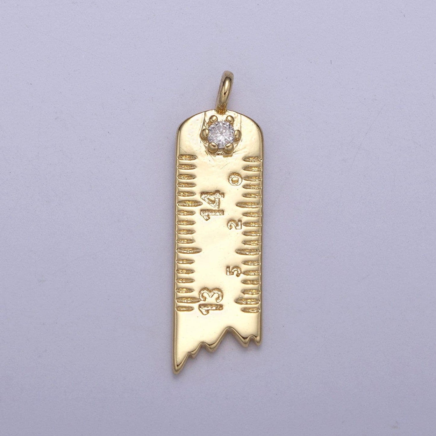 Dainty ruler charm gold / silver ruler pendant for necklace bracelet earring component n-369 / n-370