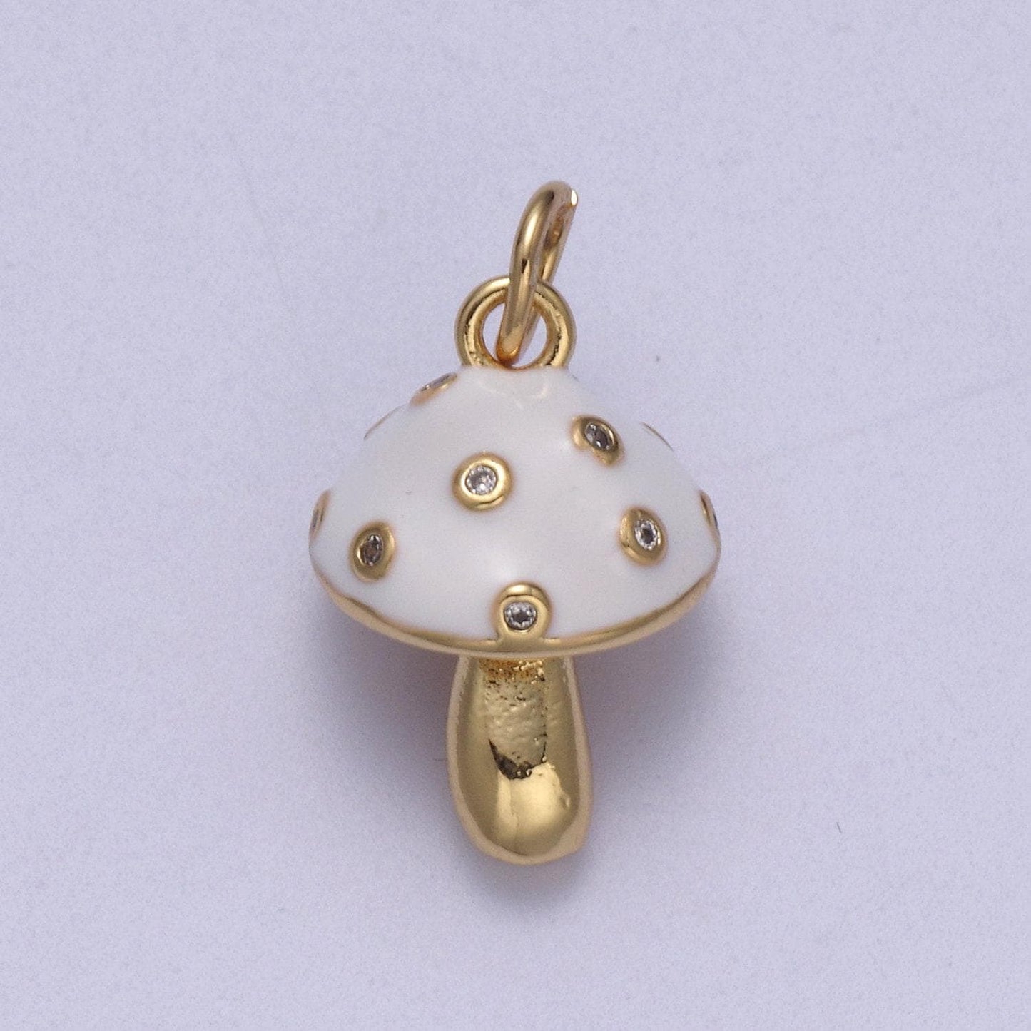 Dainty magic mushroom charms -shroomie pendants bracelet necklace -kawaii pink red white color n-341 / n-342 / n-343