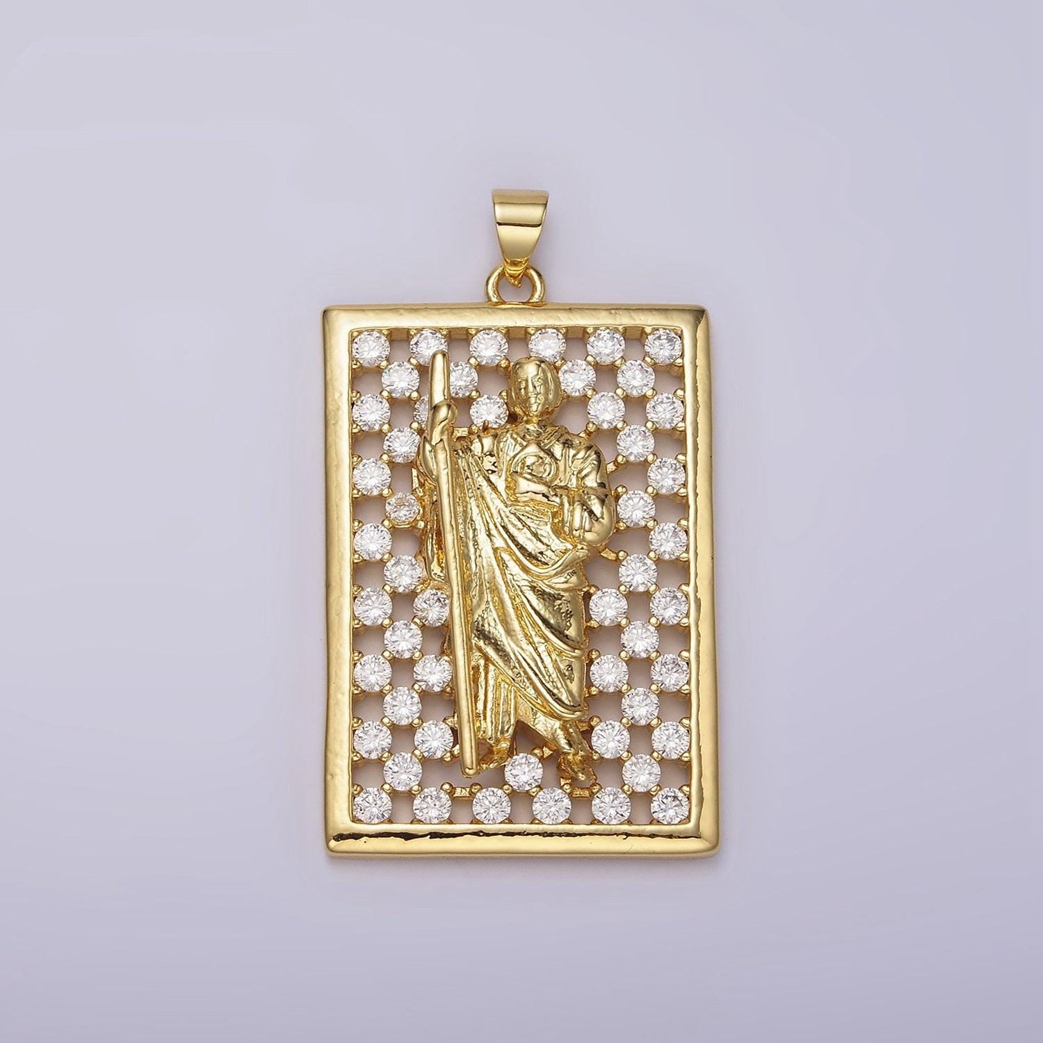 Gold st jude medallion saint jude necklace pendant patron saint jude charm st jude thaddeus catholic jewelry supply n-1948