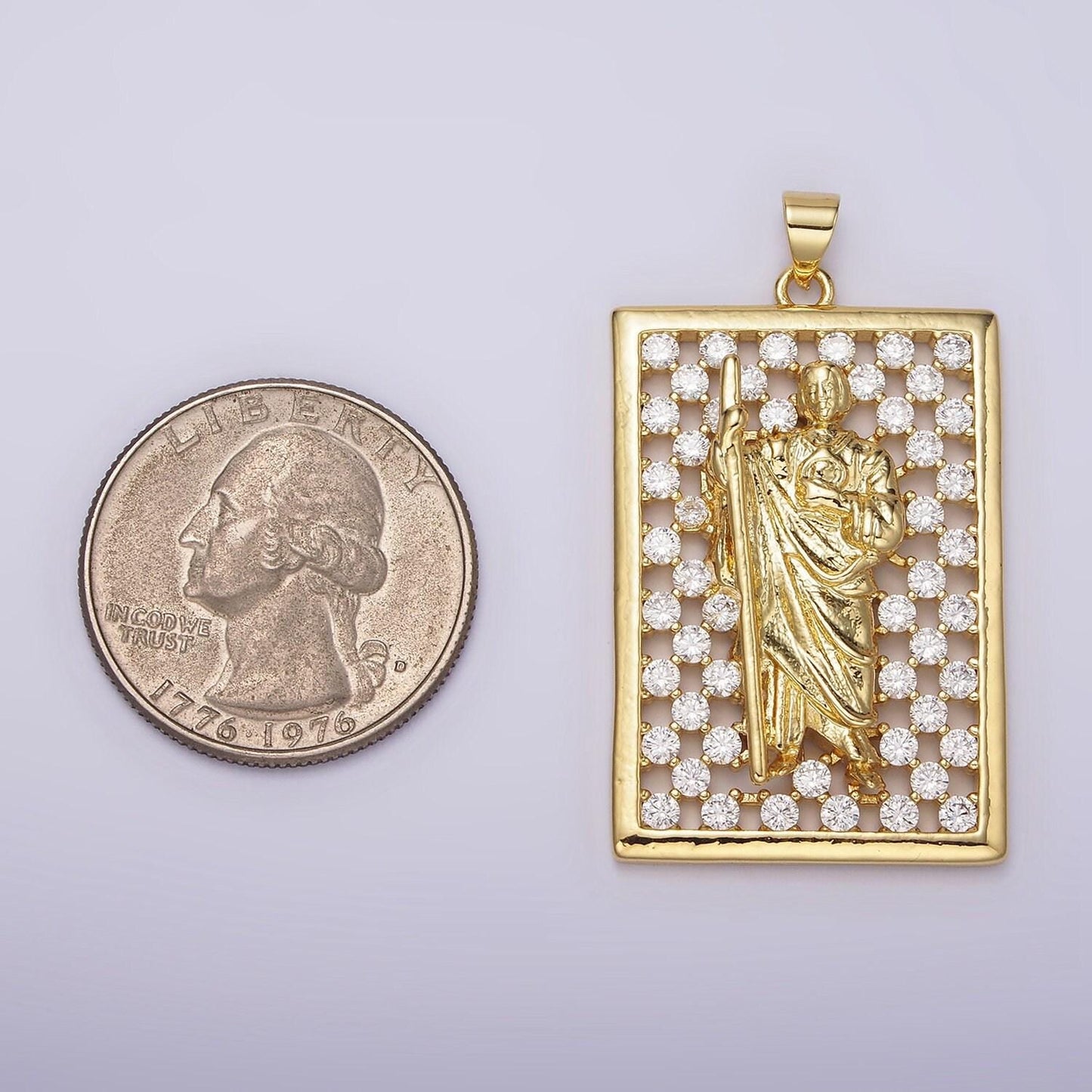 Gold st jude medallion saint jude necklace pendant patron saint jude charm st jude thaddeus catholic jewelry supply n-1948