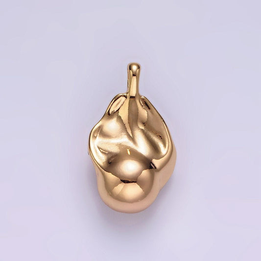 16k gold filled 22mm abstract molten minimalist pendant | n1909